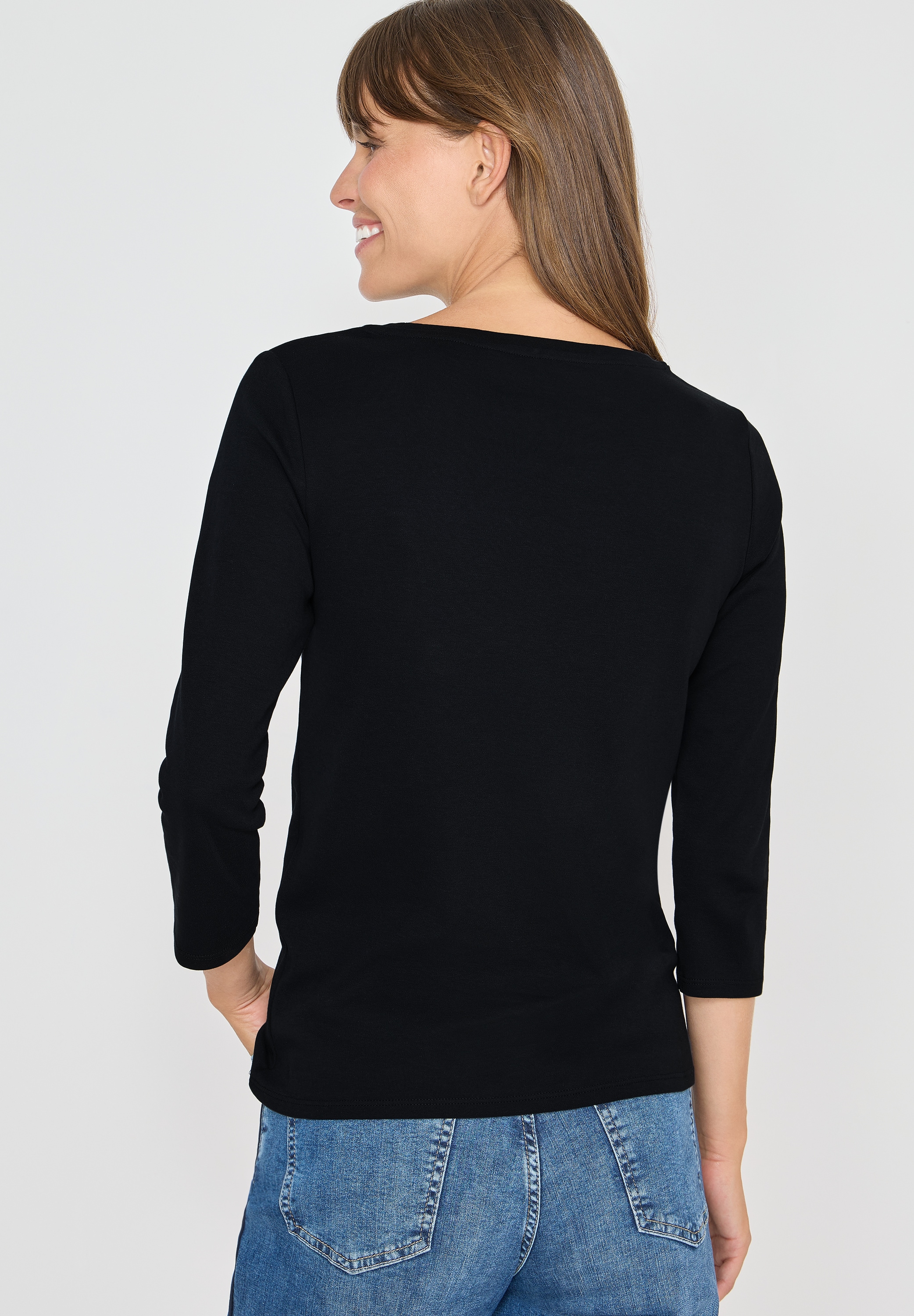 Cecil 3/4-Arm-Shirt mit U-Boot-Ausschnitt