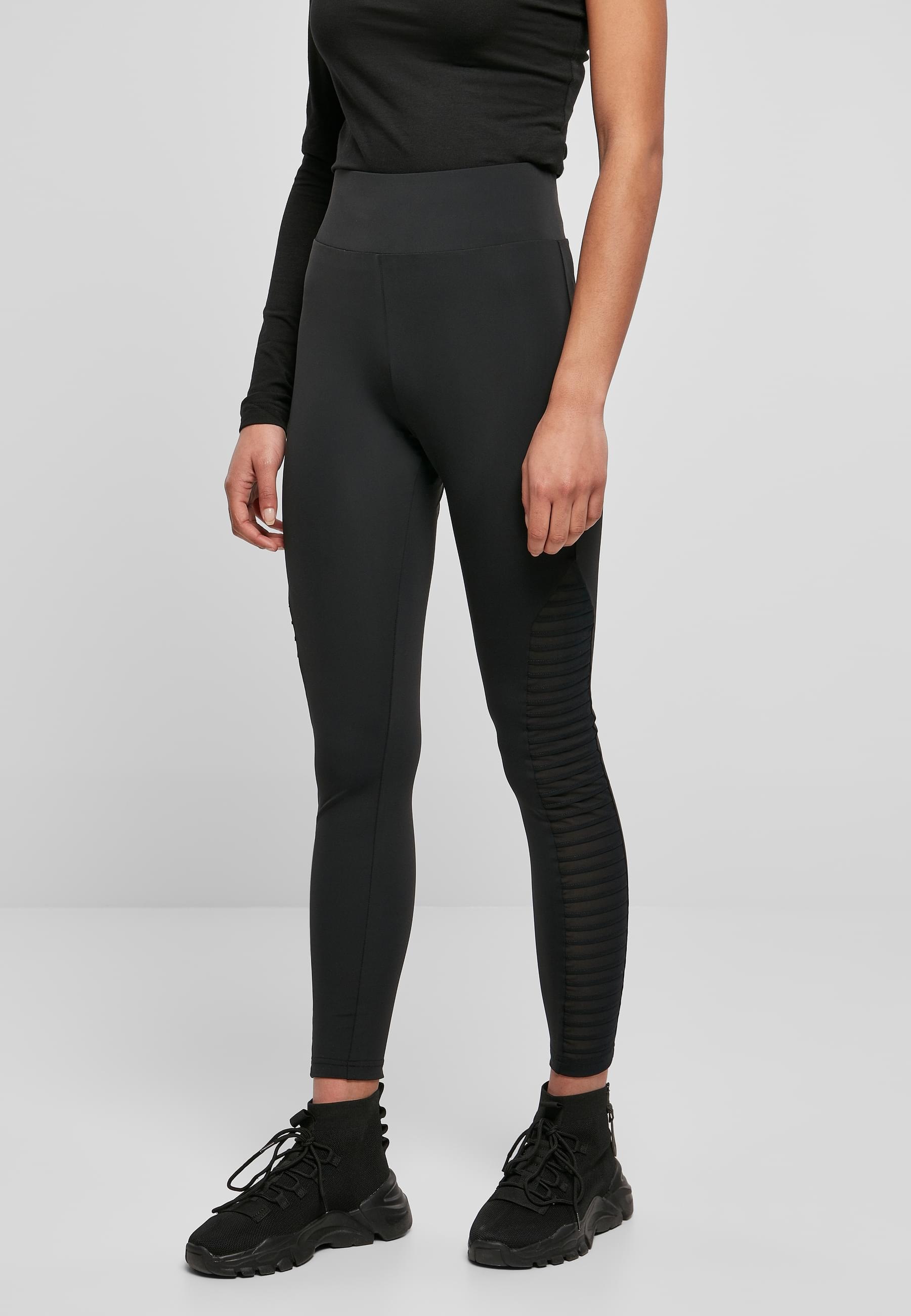 URBAN CLASSICS Leggings »Urban Classics Damen Ladies Highwaist Biker Tech Mesh Leggings«, (1 tlg.)