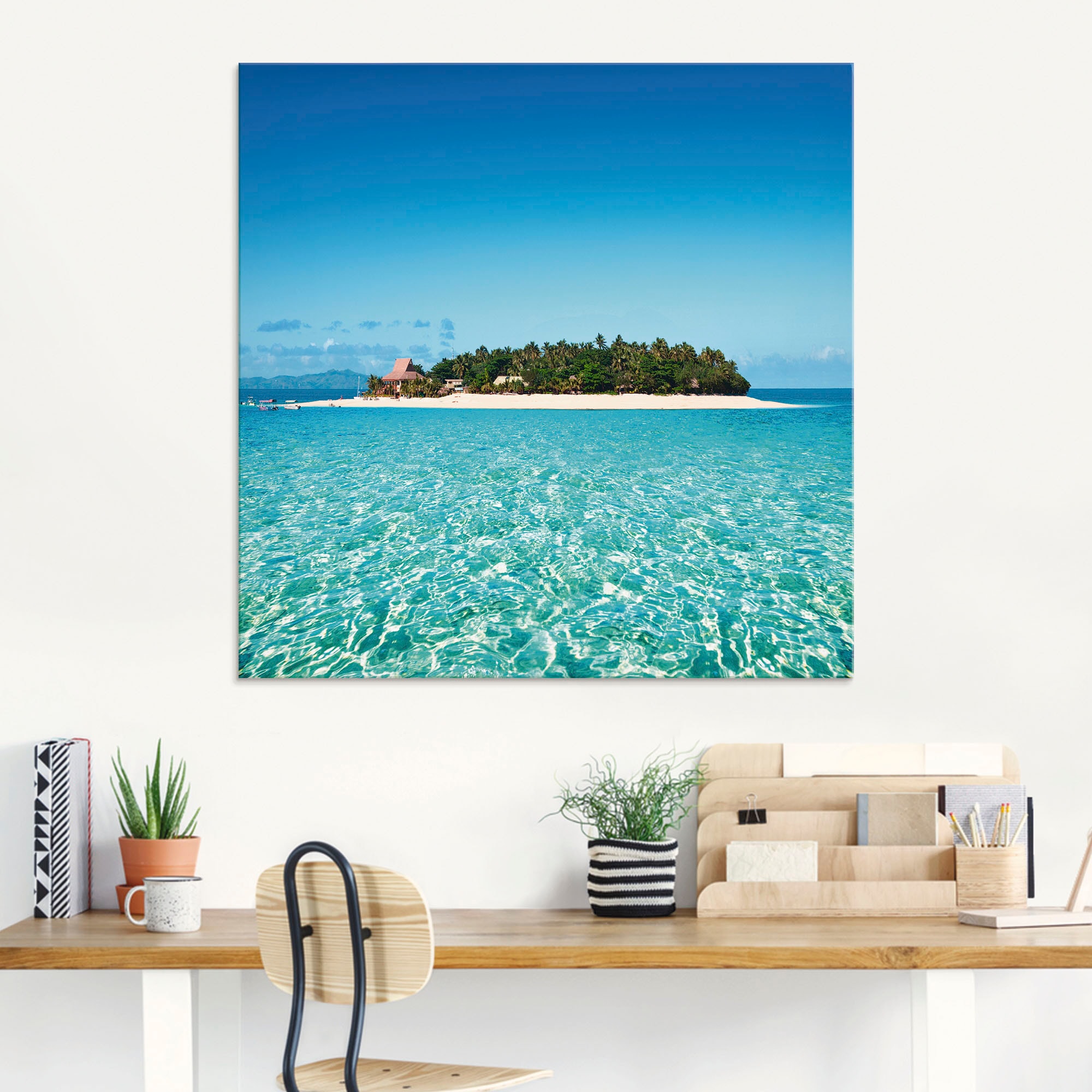 Größen Fiji verschiedenen Insel St.), Gewässer, Artland Glasbild | Meer«, bestellen »Verblüffende (1 in klares und BAUR