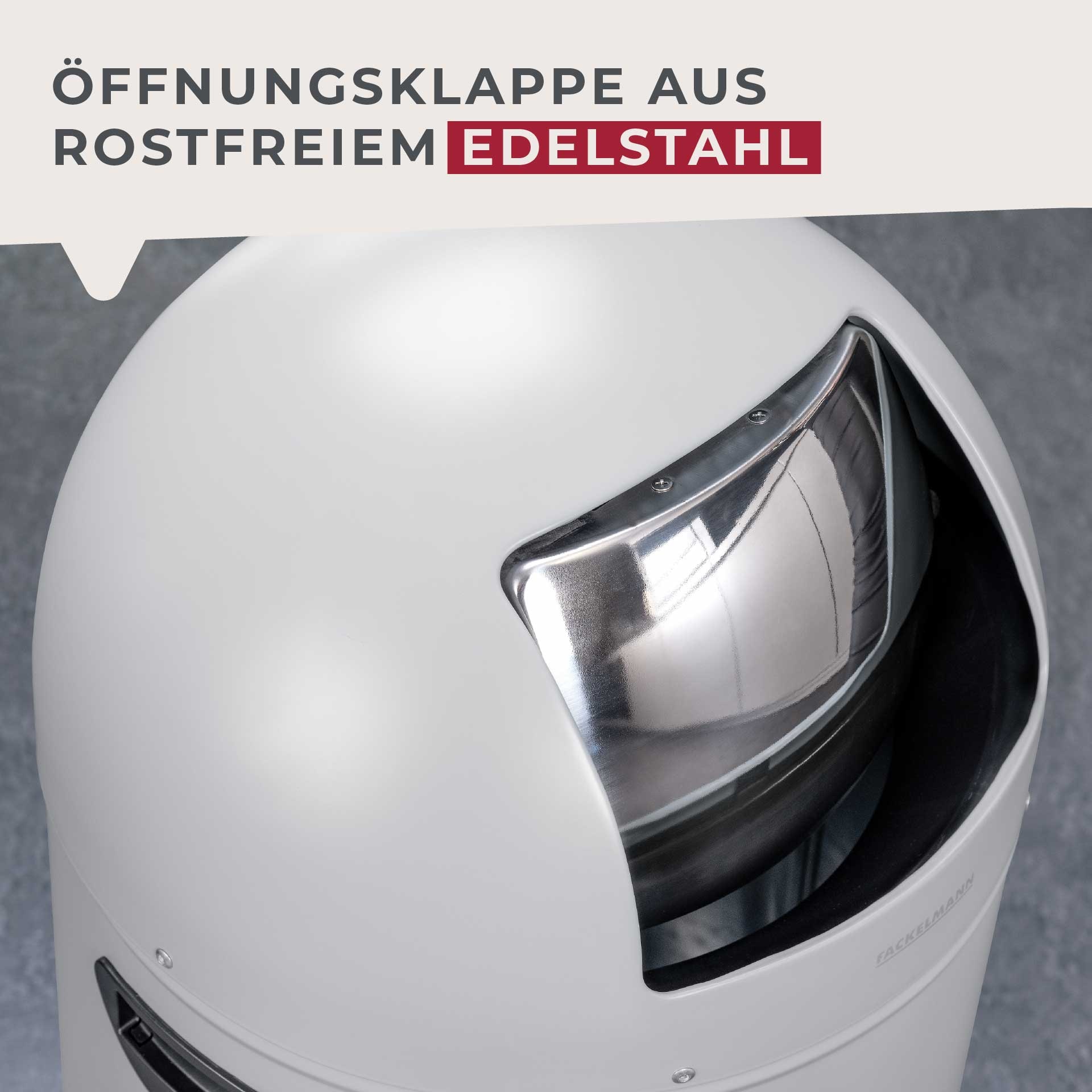 FACKELMANN Mülleimer »ROME, Pedal-Abfalleimer 33L« 1 Behälter Retro-Design, mit robustem Pedalmechanismus und Edelstahl-Inneneimer