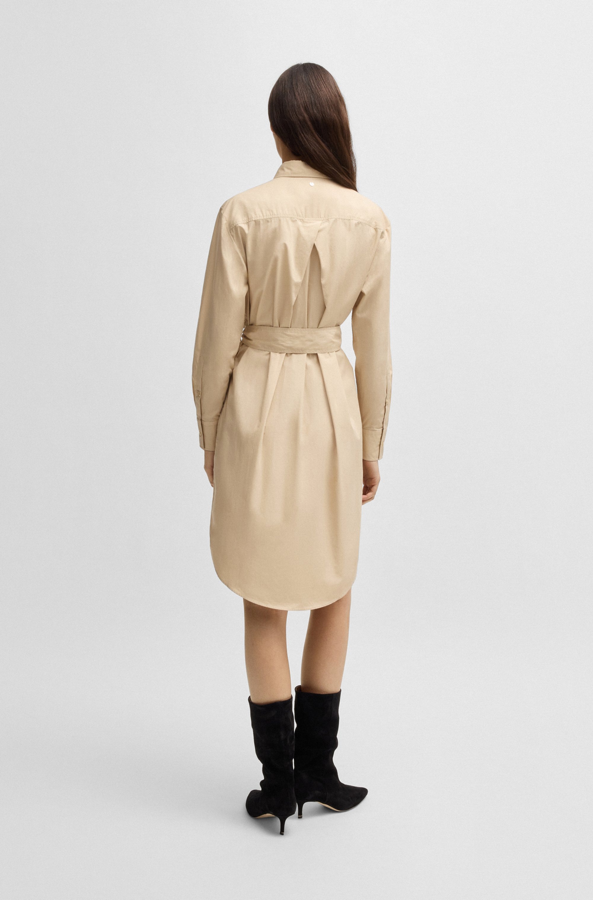BOSS ORANGE Blusenkleid "Delegant Premium Damenmode", mit Taillengürtel günstig online kaufen