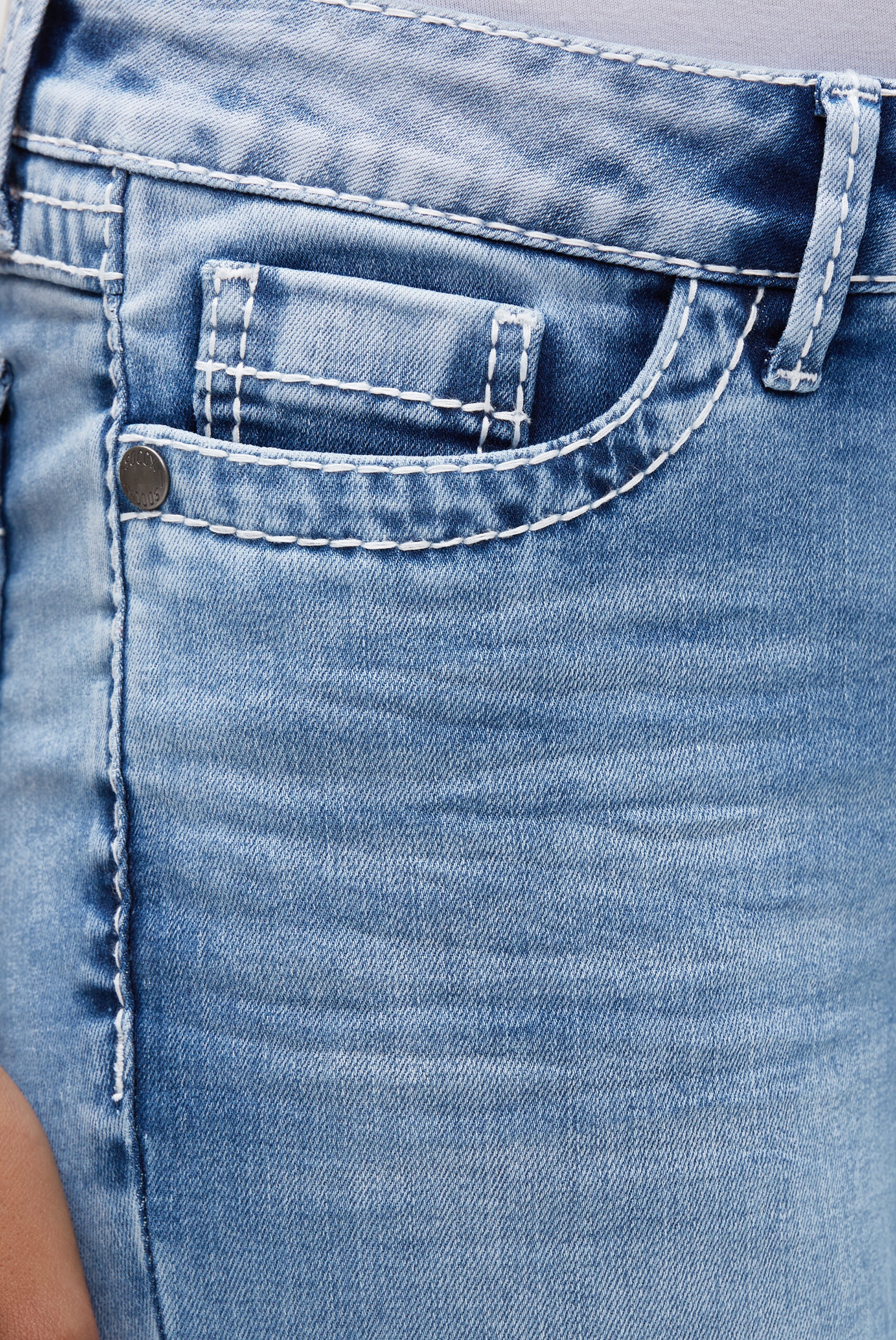 SOCCX Regular-fit-Jeans mit Turn-Up Saum