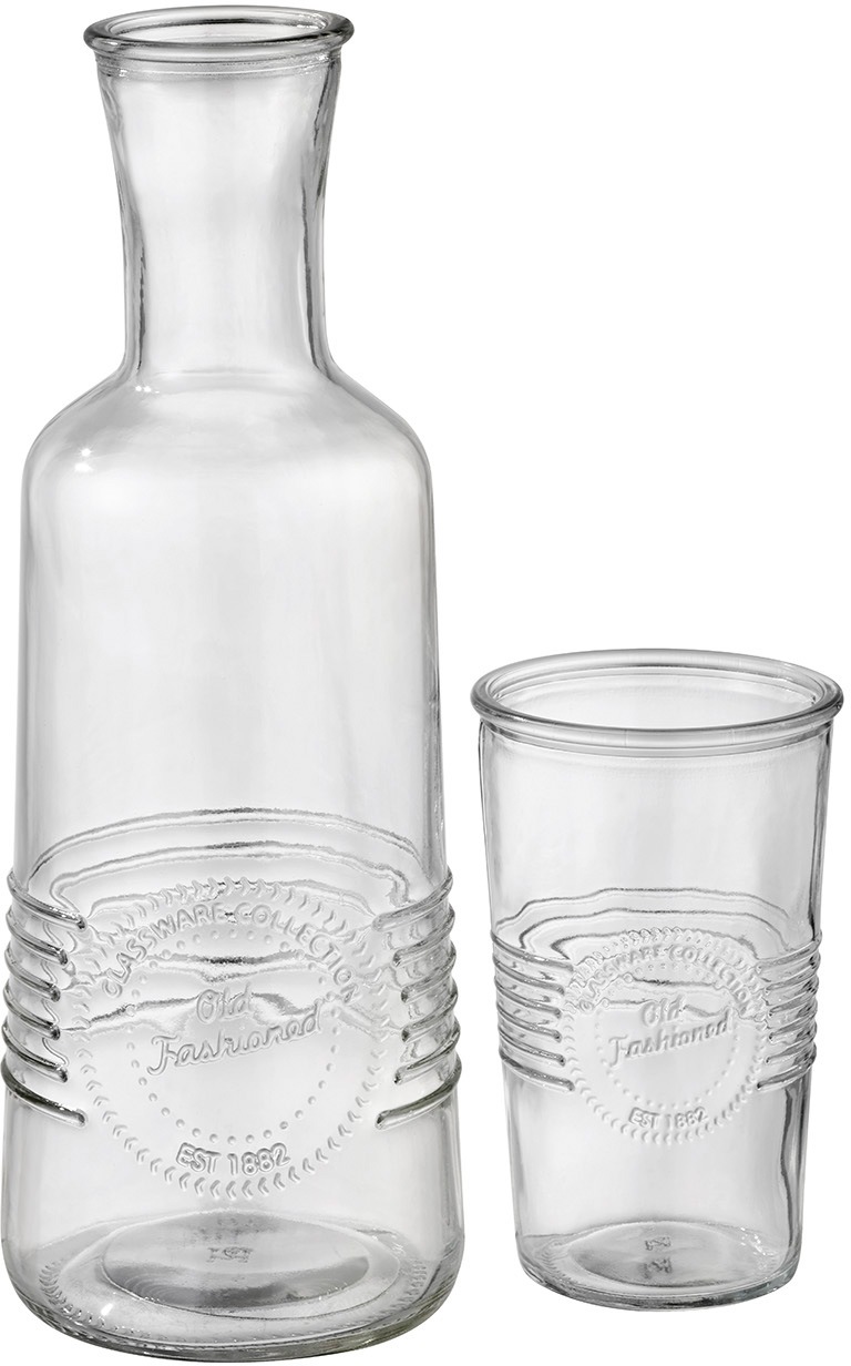APS Karaffe "OLD FASHIONED" Glas, 1 Liter Fassungsvermögen, Inkusive 1x 300 günstig online kaufen