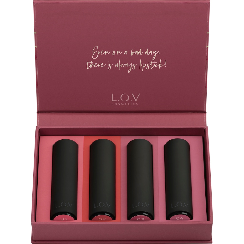 L.O.V Lippenstift-Set »SELF LOVE CLUB VELVET MATTE LIPSTICK SET«, (4 tlg.)