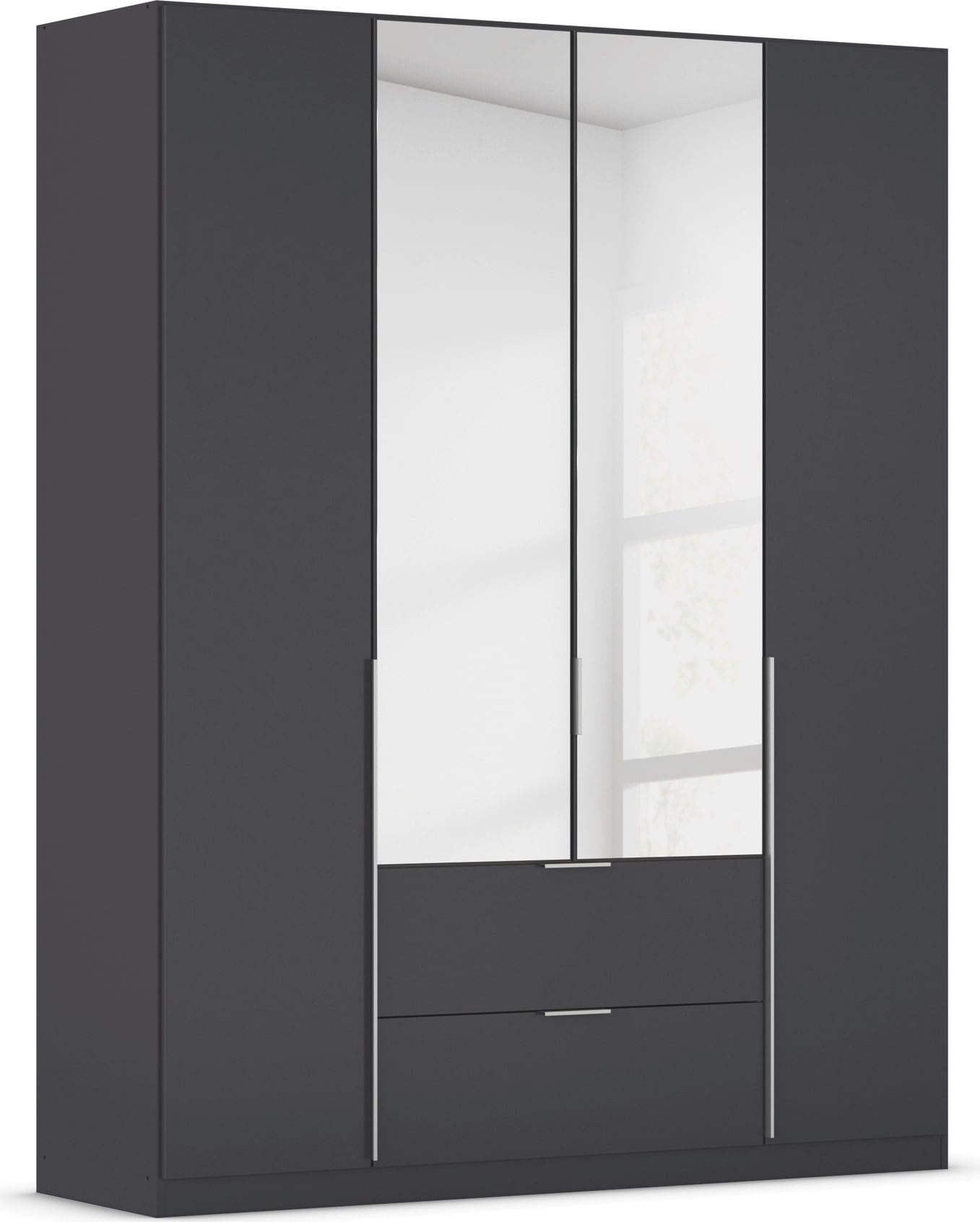 OTTO home Drehtürenschrank "Kleiderschrank Schrank Garderobe AGORDO mit Dekor- oder Hochglanzfront" in zwei Griff-Farben, Breiten 91-360 cm, mit Außenschubkästen, in 7 Breiten und 2 Höhen MADE IN GERMANY