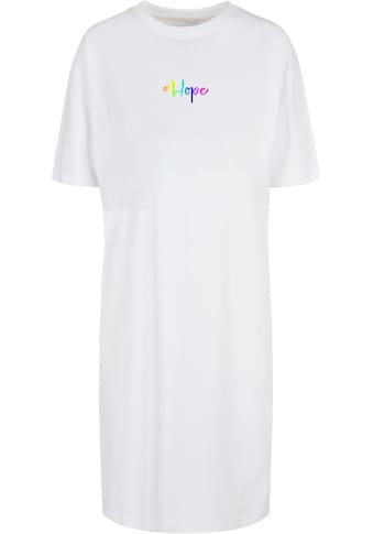 Shirtkleid »Merchcode Damen Ladies Hope Rainbow Oversized Slit Tee Dress«, (1 tlg.)