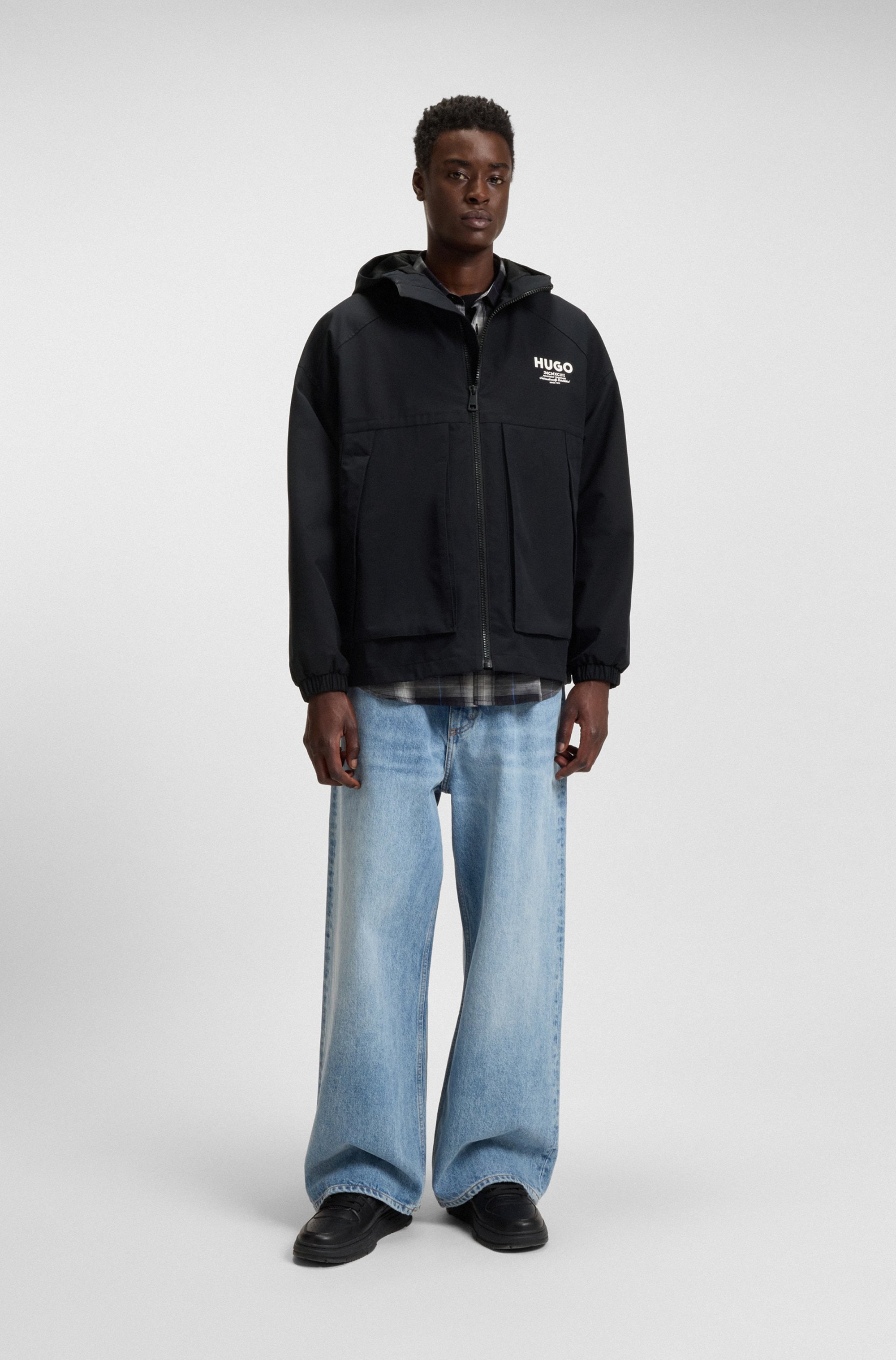 HUGO Blue Outdoorjacke »Bod«, mit Kapuze, regular fit, mit Kapuze
