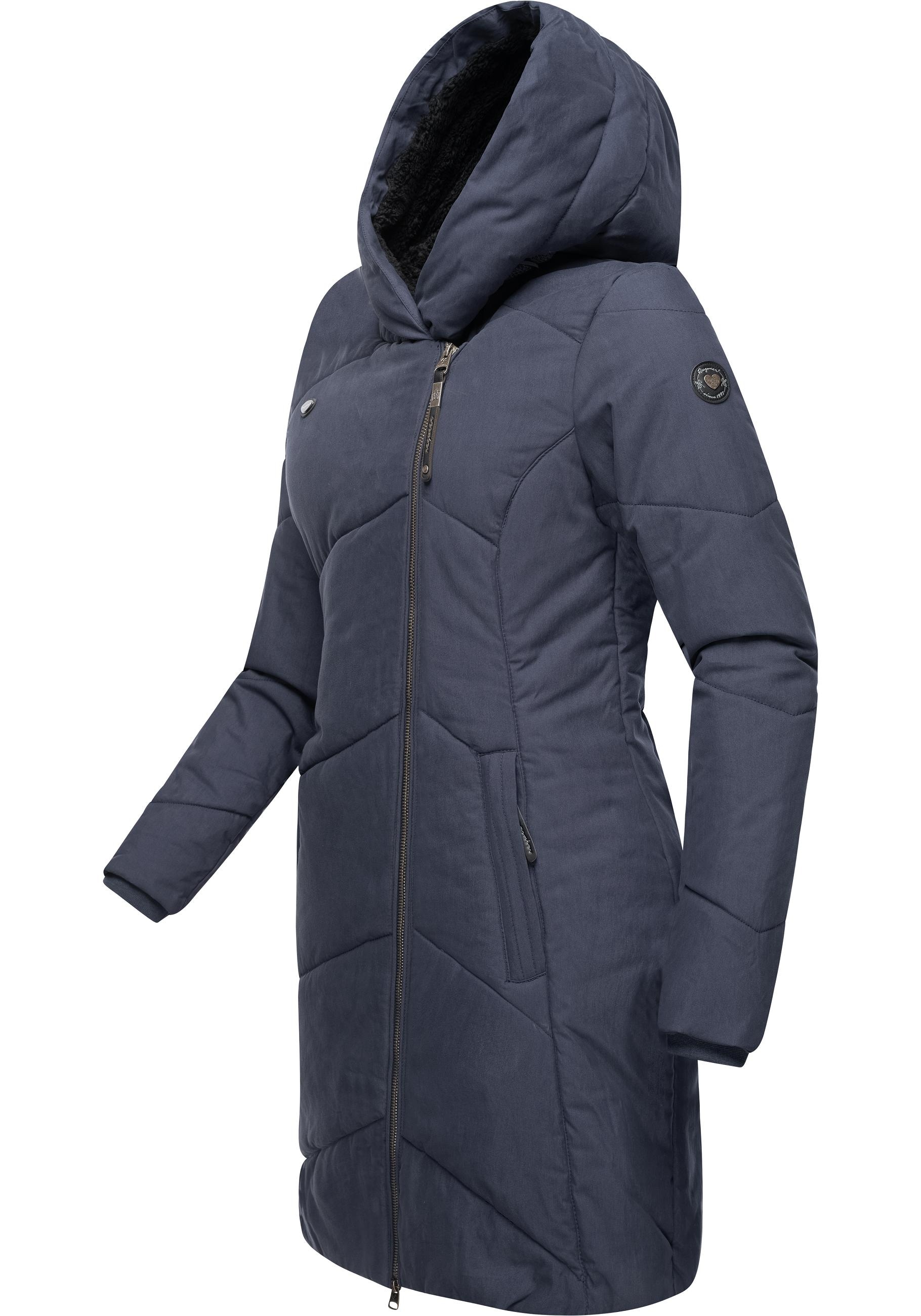 Ragwear Wintermantel »Gordon Long«, gesteppter Winterparka mit asymmetrischem Kragen
