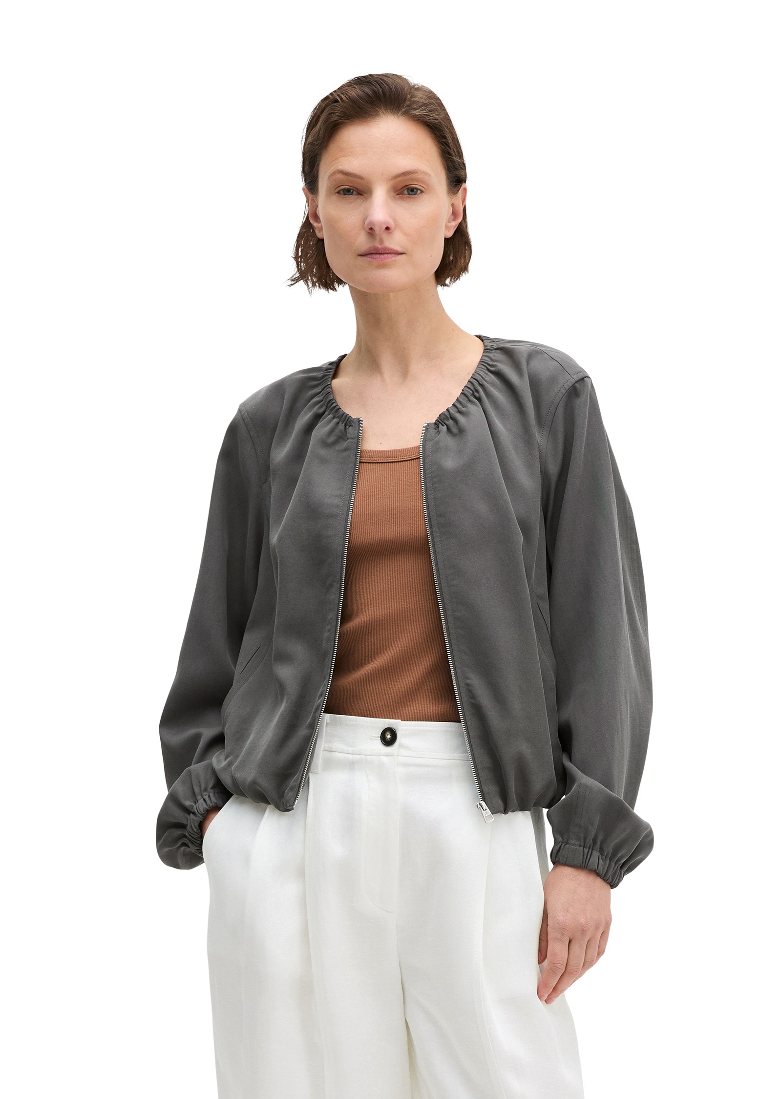 Marc OPolo Kurzjacke "aus TENCEL™ Lyocell" ohne Kapuze