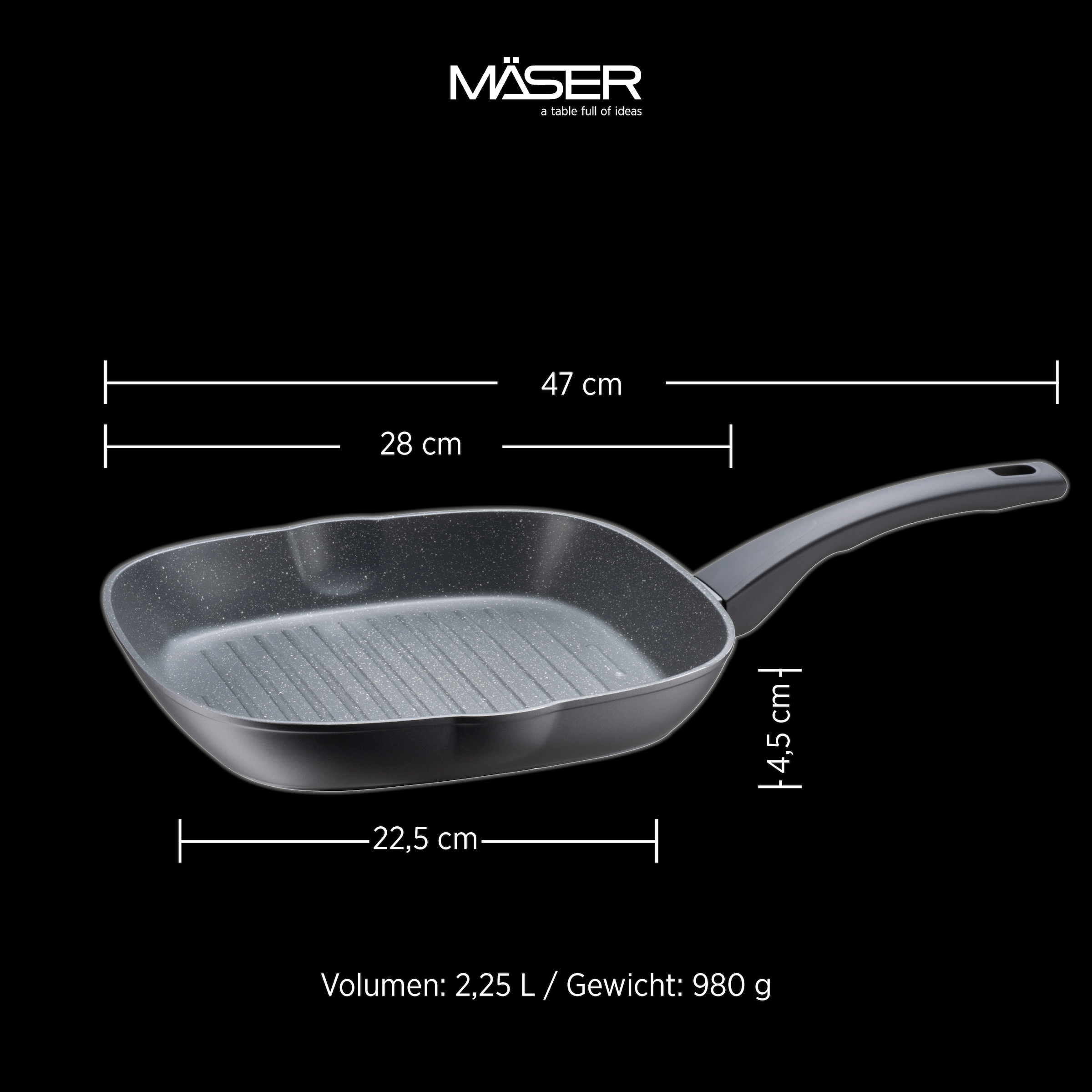 MÄSER Grillpfanne »Leonis« Aluminium 1 tlg.