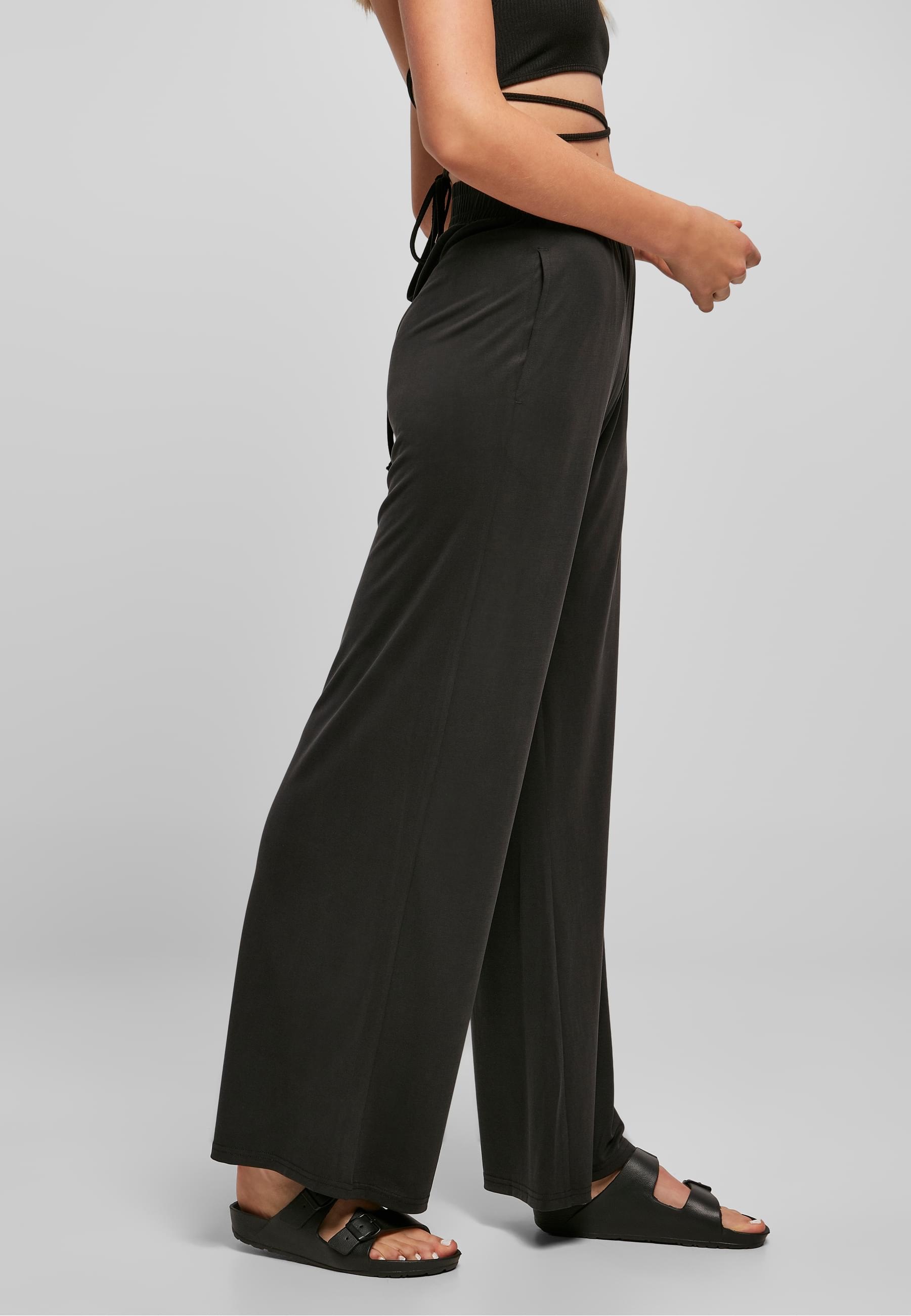 URBAN CLASSICS Stoffhose »Urban Classics Damen Ladies Modal Wide Leg Pants«, (1 tlg.)