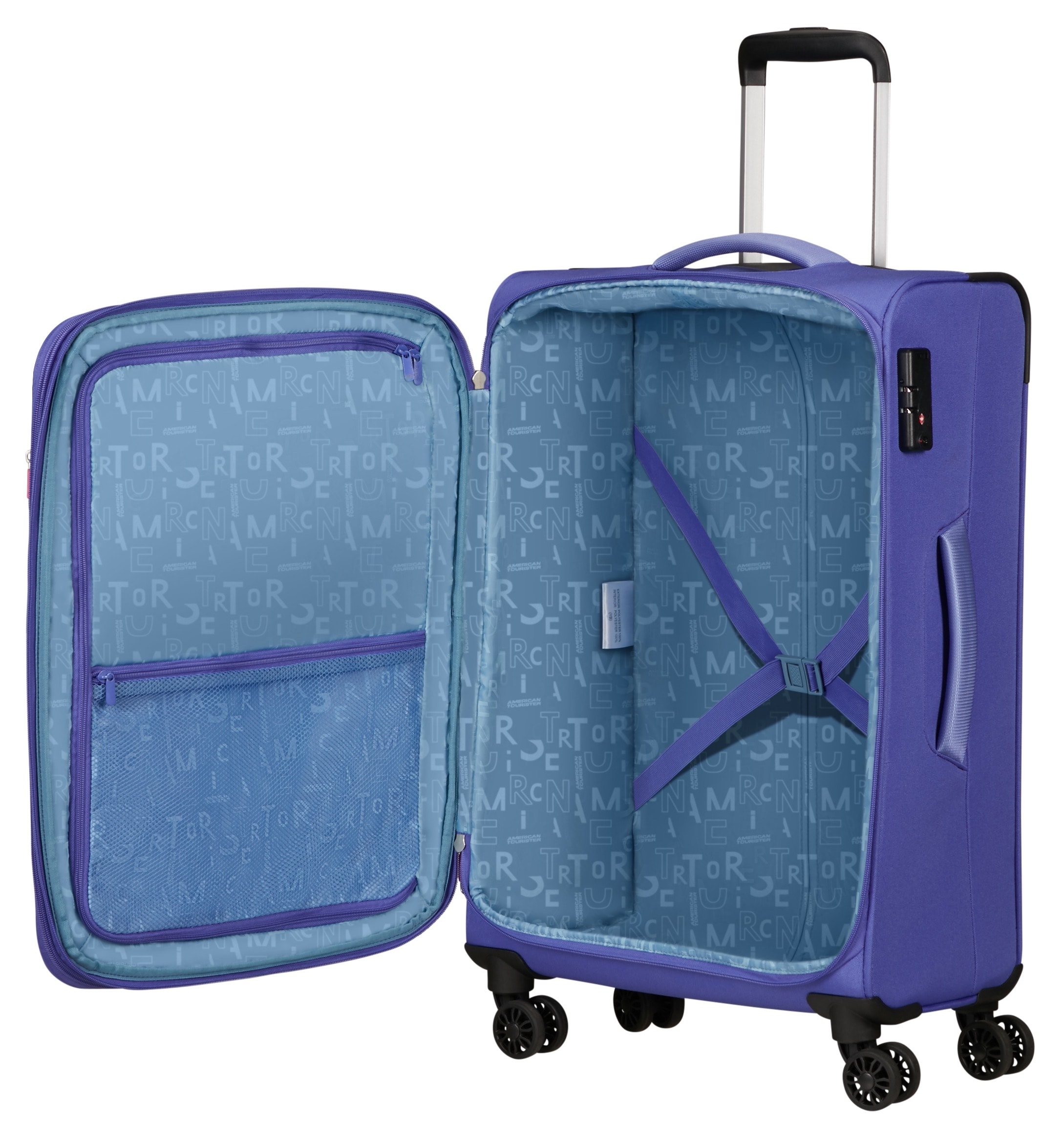 American Tourister® Weichgepäck-Trolley »PULSONIC, in verschiedenen Farben und Größen«, 4 Rollen, Reisekoffer Weichschalenkoffer TSA-Schloss