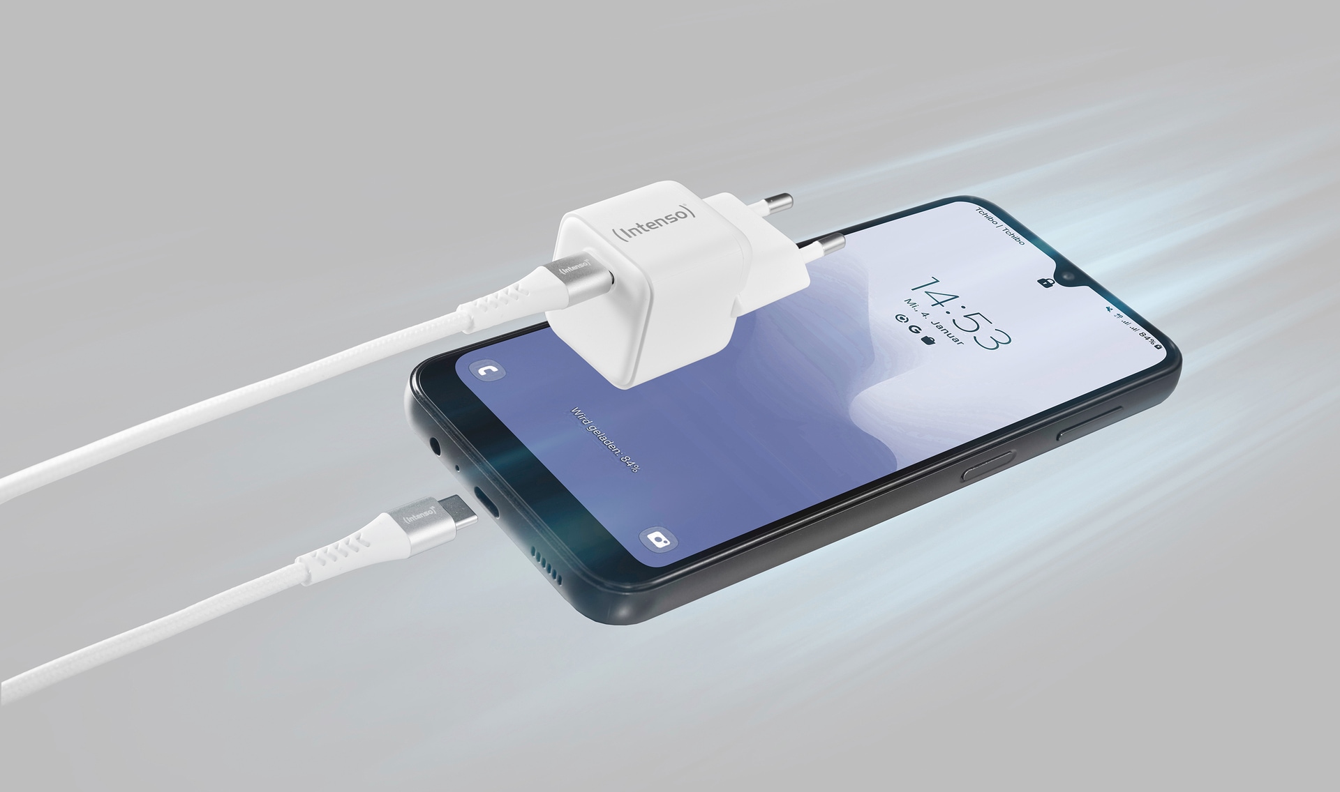 Intenso USB-Ladegerät »GaN Power Adapter Set, 30W USB-C mit USB-C zu USB-C-Kabel«