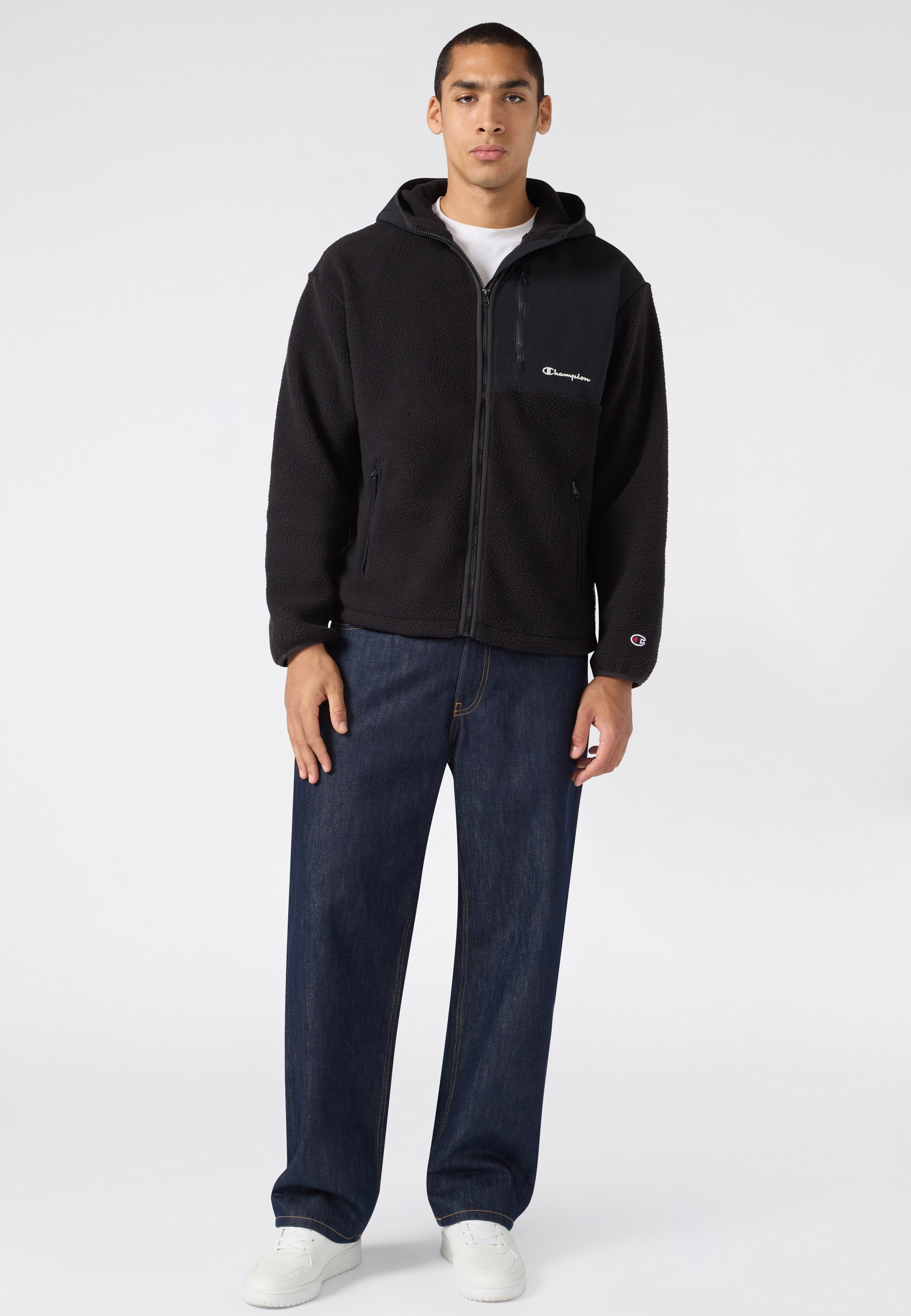Champion Kapuzensweatjacke »SPORTWEAR ZIP-UP HOODIE Relax Fit Polar« mit Taschen und Logostickereien
