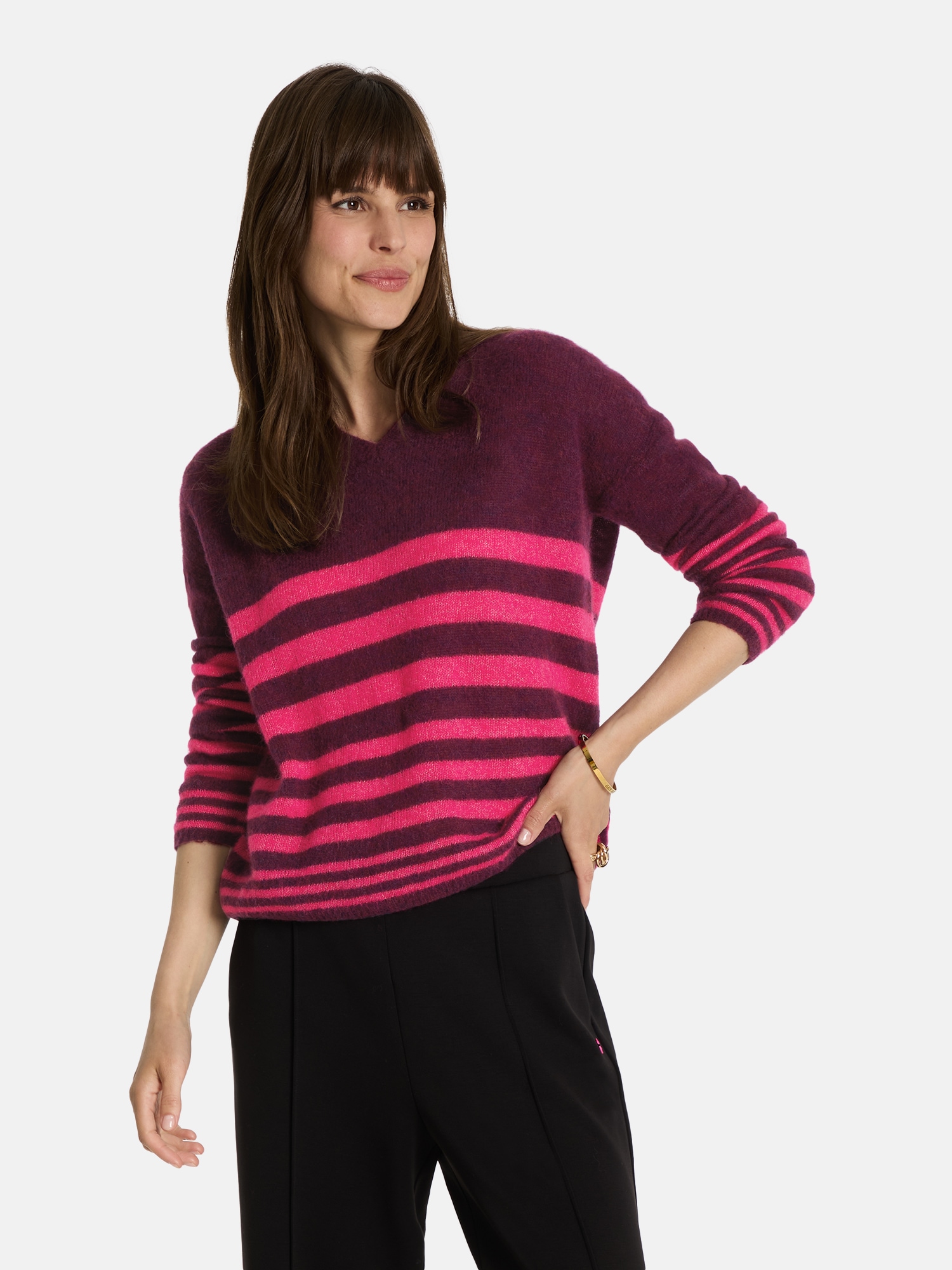Lieblingsstück Strickpullover "Baberina", V-Neck mit Alpaka-Wolle günstig online kaufen