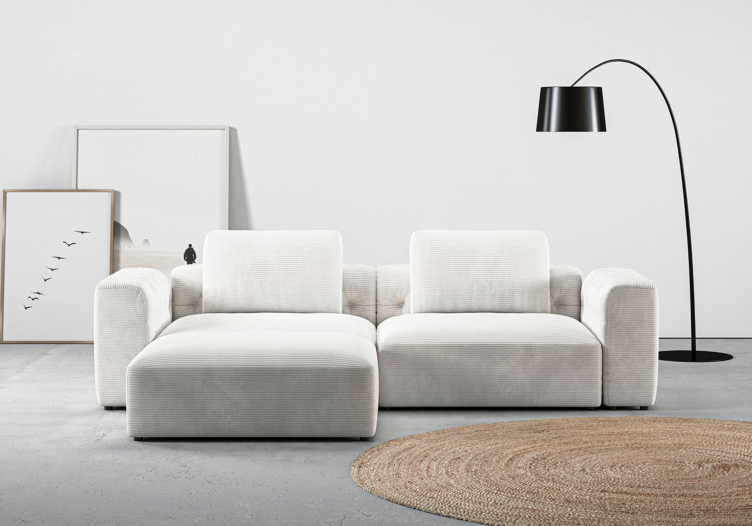 RAUM.ID Ecksofa "Cushid L-Form", Modulset, bestehend aus 3 Teilen günstig online kaufen