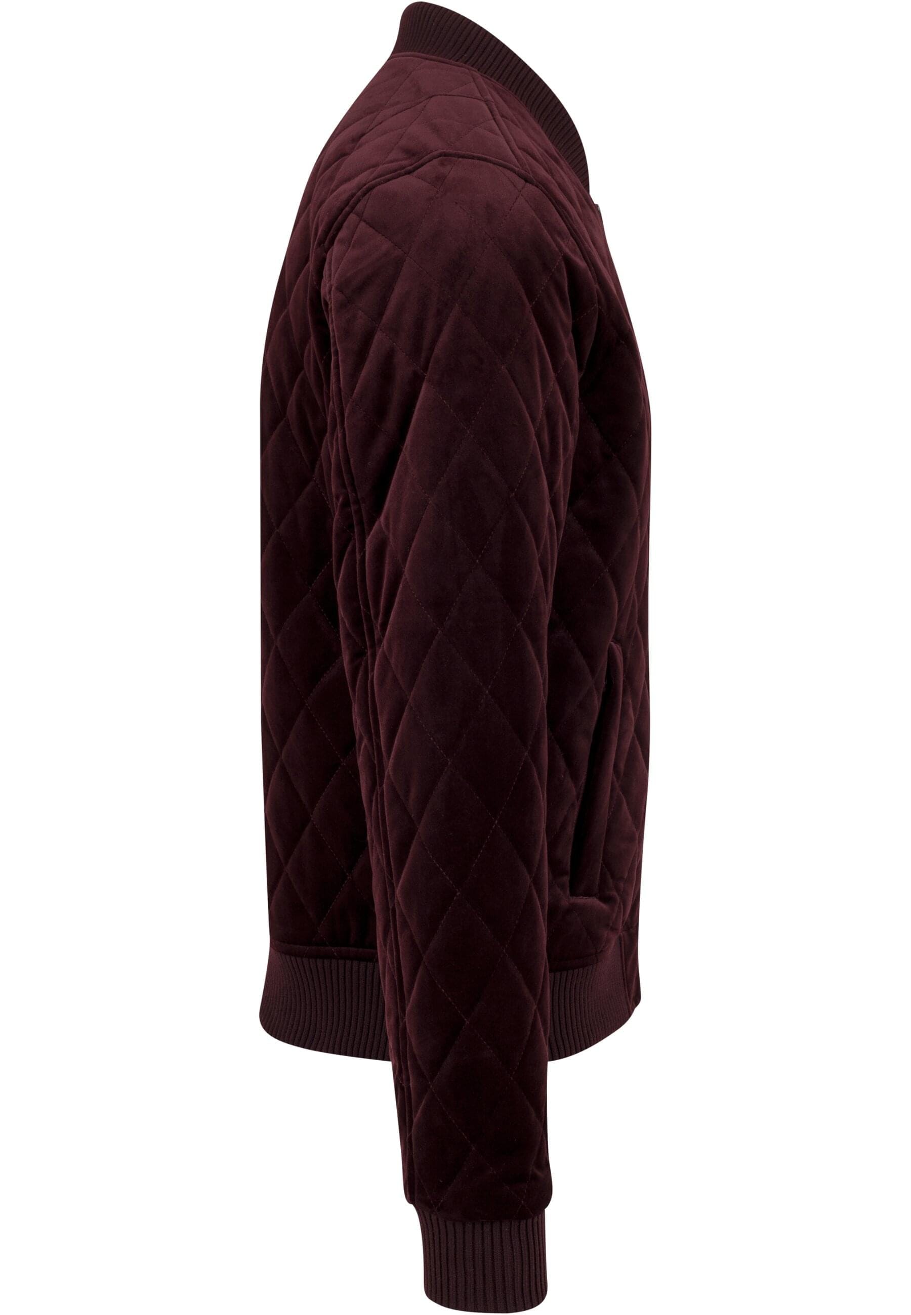 URBAN CLASSICS Anorak »Urban Classics Herren Diamond Quilt Velvet Jacket«, (1 St.), ohne Kapuze