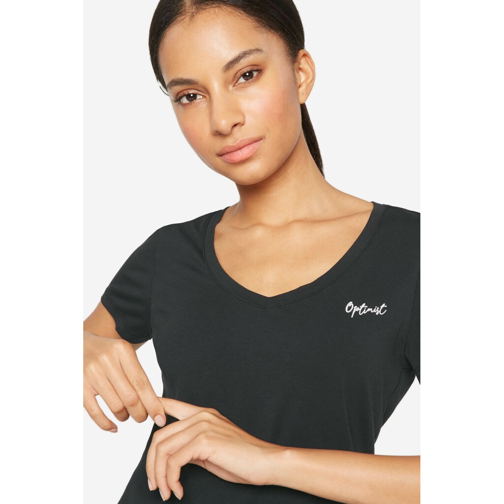 Damenmode Shirts & Sweatshirts Harlem Soul V-Shirt, mit Bio-Baumwolle black