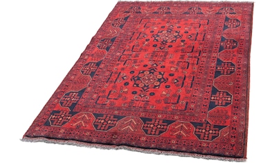 morgenland Orientteppich »Afghan - Kunduz - 151 x 103 cm - rot«, rechteckig, 7 mm... kaufen