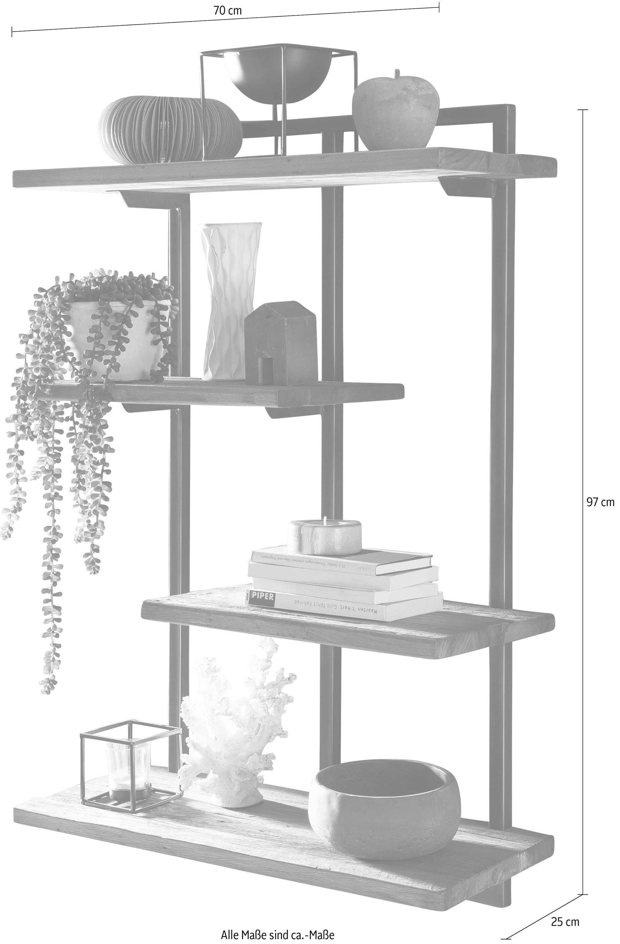 SIT Wandregal »Romanteaka«, aus Altholz Chic, Teak | BAUR kaufen und Shabby Metall, Vintage