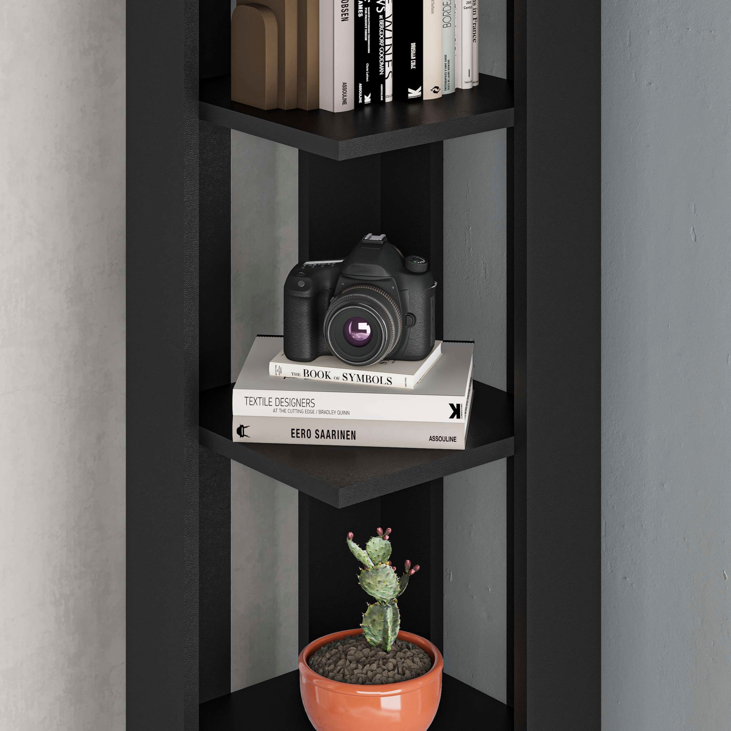 Decortie Eckregal »Nati Eckregal«, (Packung), Leichte Montage, Lagerung, Platzsparend