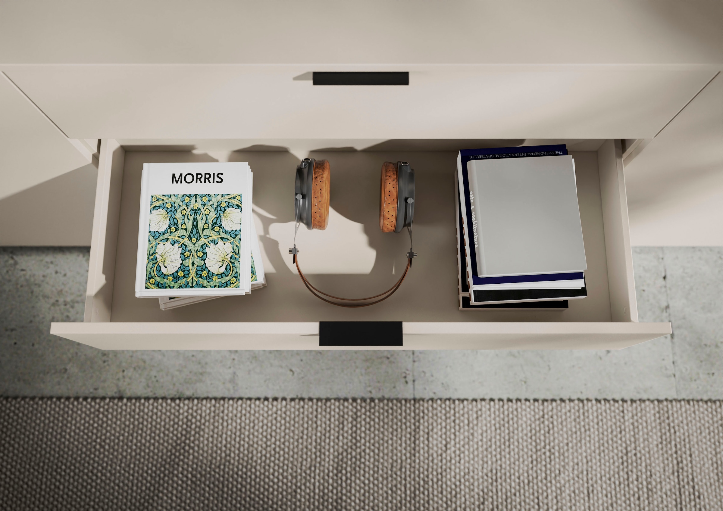 HBZ Sideboard »Linz Kommode, BxHxT 180x90x40cm«, (1 St.), Breite 180cm,Lip-Griff, Melaminbeschichtung
