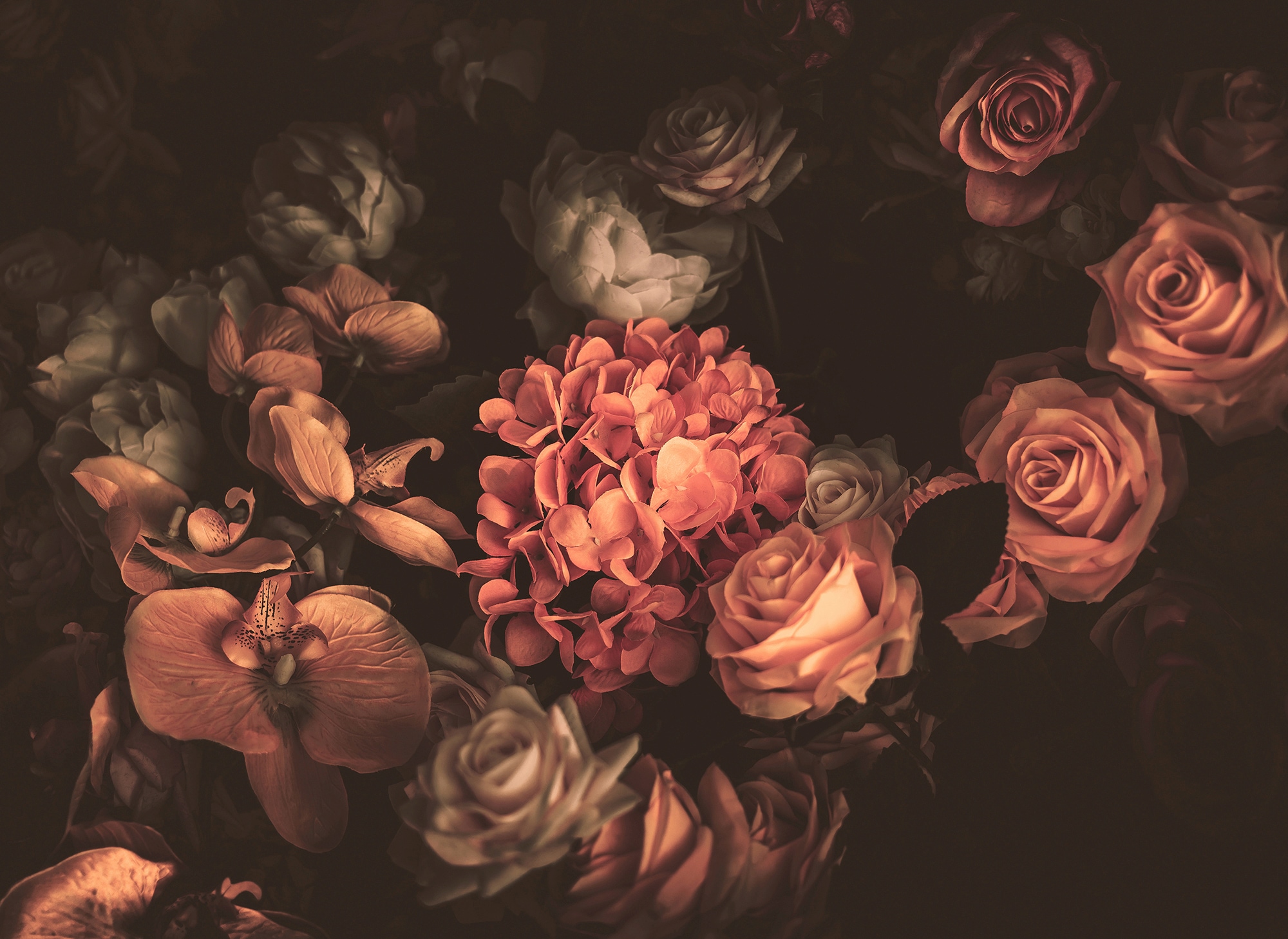 living walls "Designwalls Romantic Flowers 2" glatt Vlies, Wand, Schräge, Decke