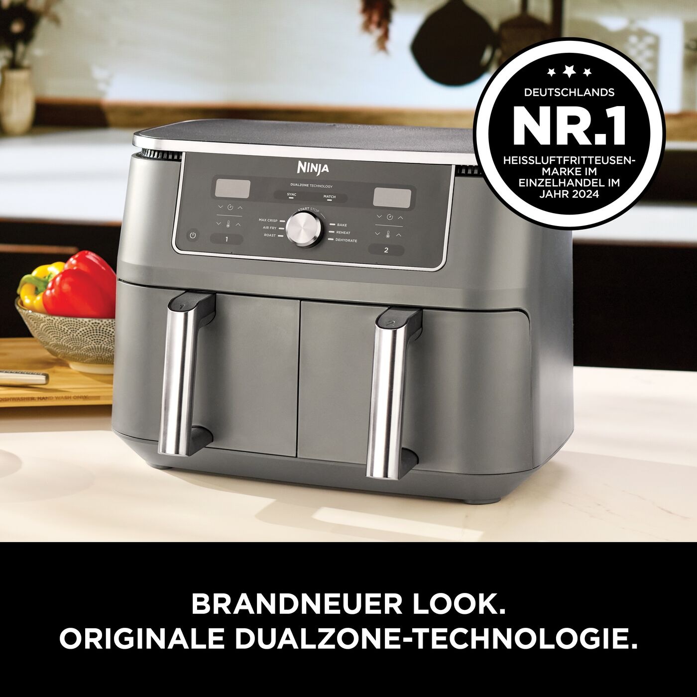 NINJA Heißluftfritteuse "MAX 6-in-1 Dual Zone Air Fryer 9,5L DZ400EU" 2470 günstig online kaufen