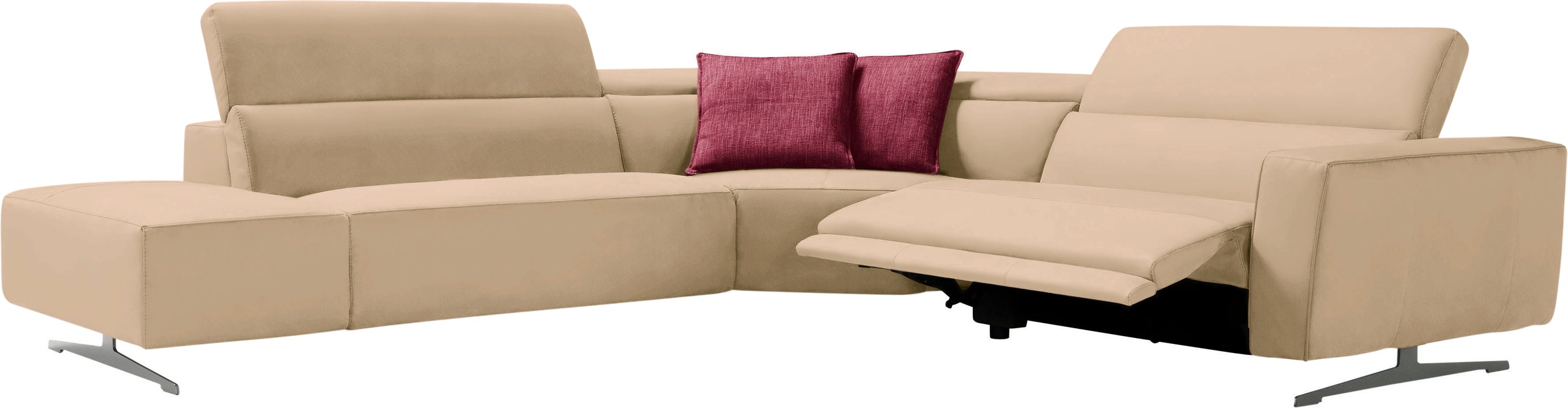 Thumbnail - Egoitaliano Ecksofa "Stefanie-e, Designsofa der Extraklasse, bequem mit hohem Sitzkomfort" mit Relaxfunktion und verstel...