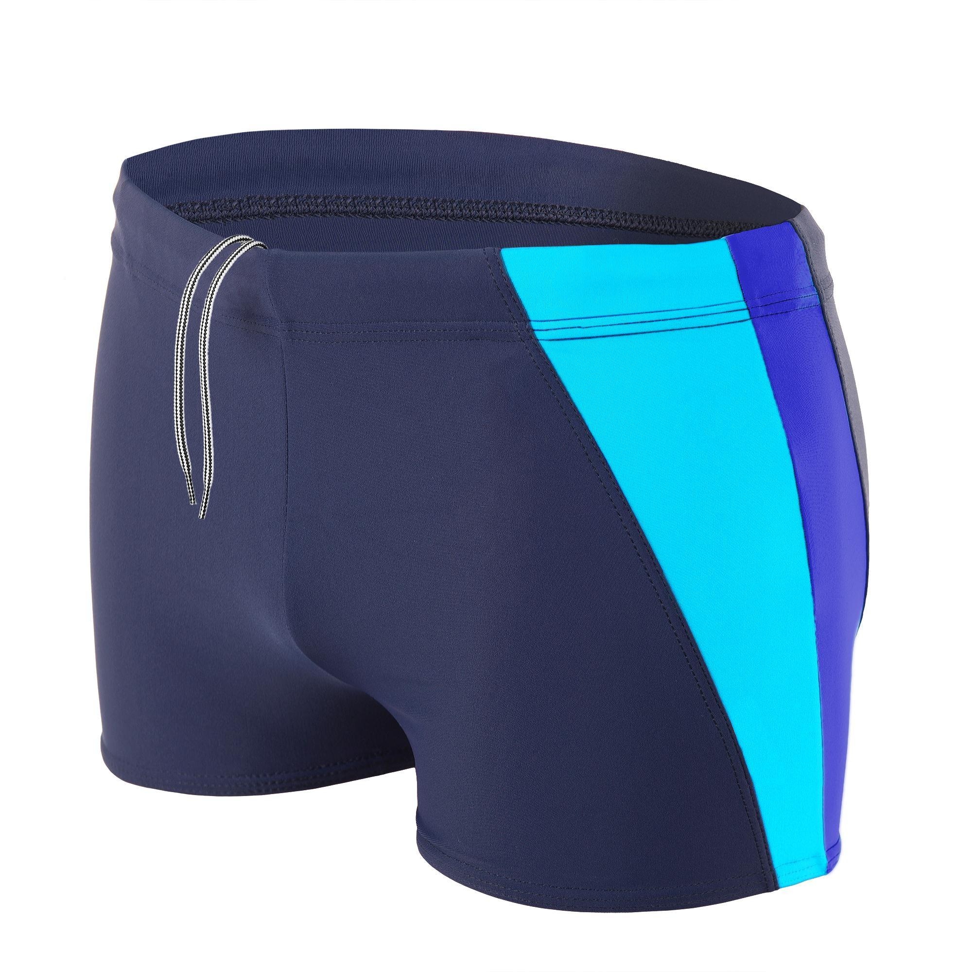 AQUARTI Badehose "Badehose Herren Badehose Kurz mit Seitlichem Streifen"