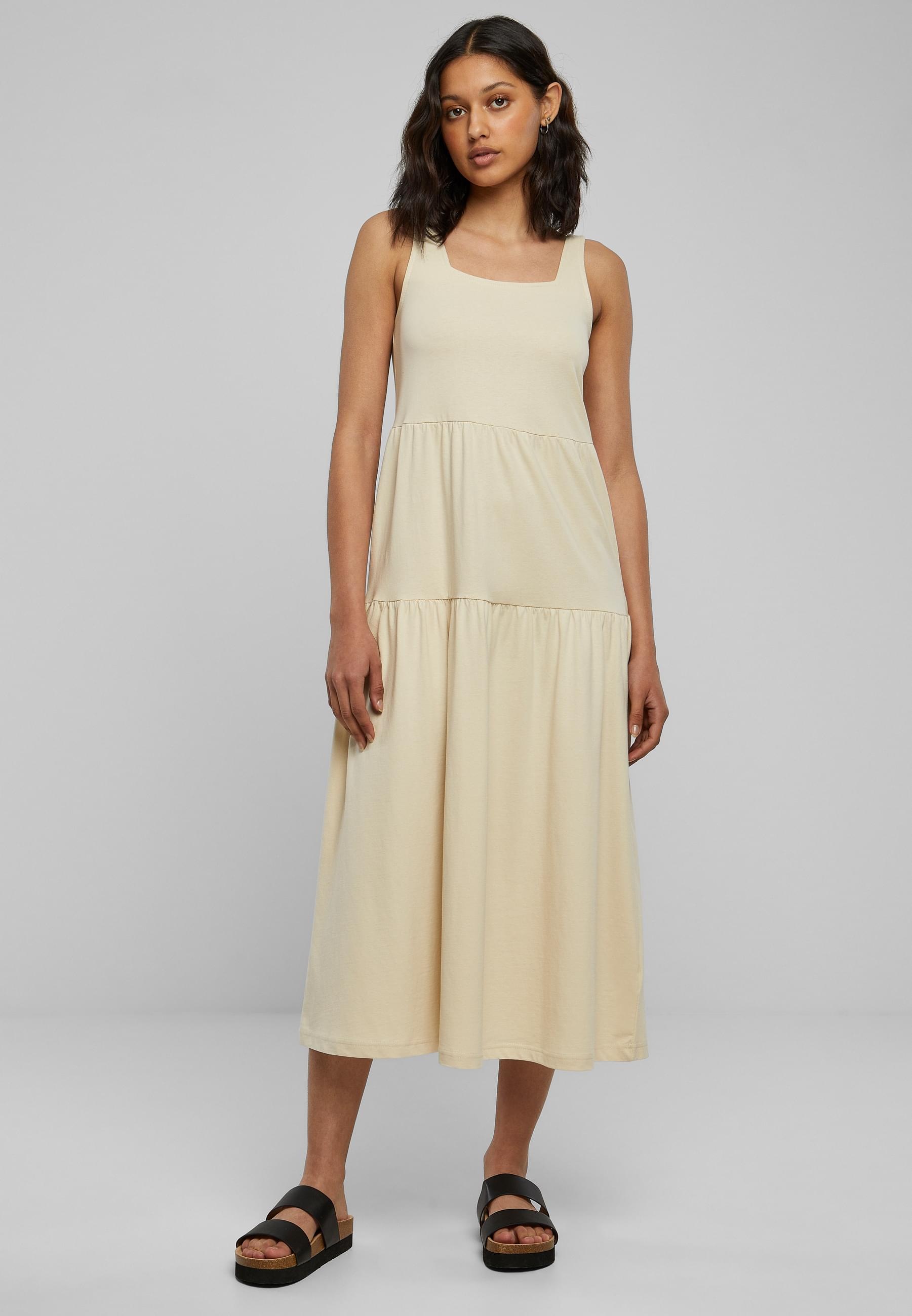 URBAN CLASSICS Shirtkleid »Urban Classics Damen Ladies 7/8 Length Valance Summer Dress«, (1 tlg.)
