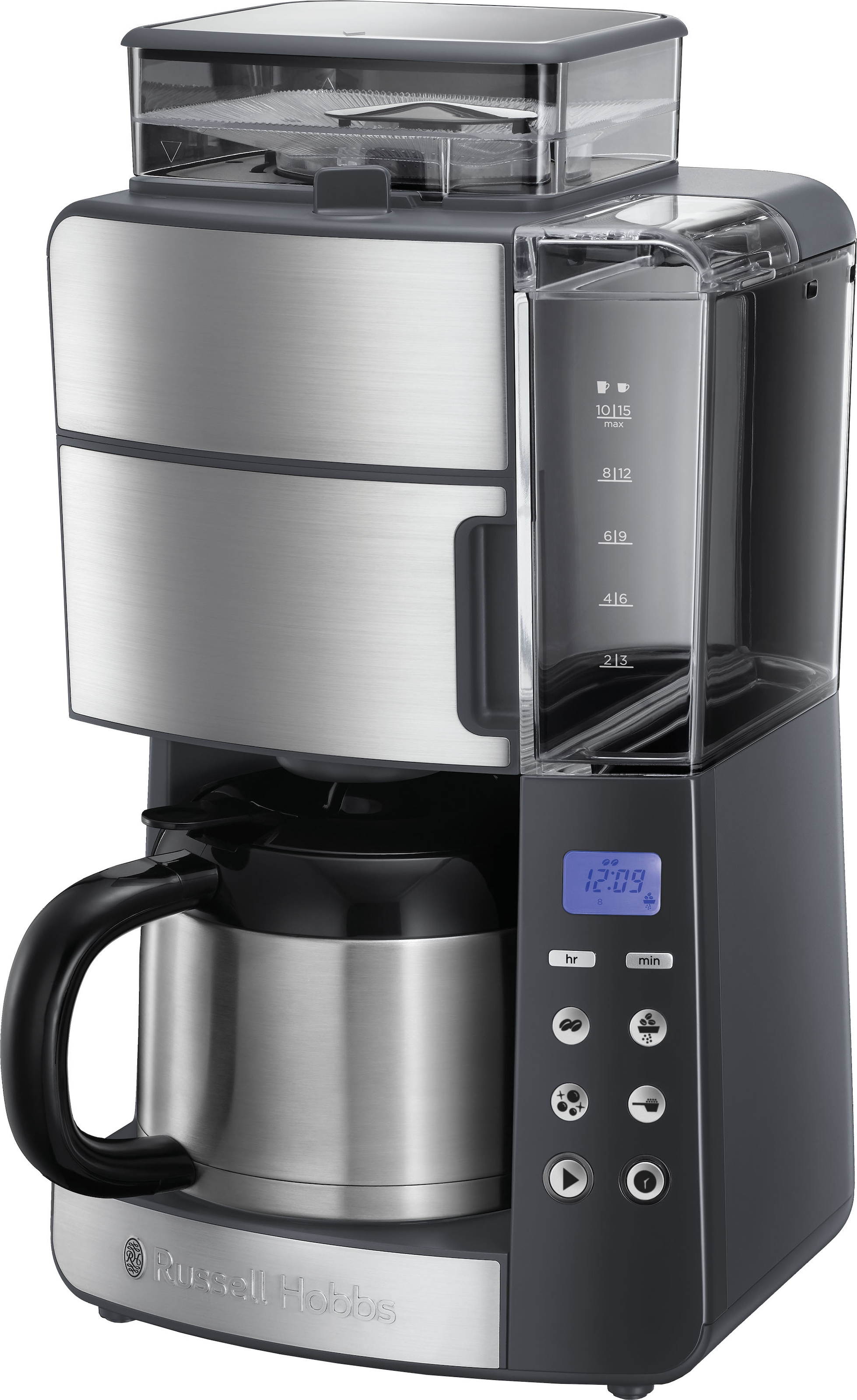 RUSSELL HOBBS Brew Kaffeemaschine »Grind BAUR 1,25 & Papierfilter, Thermokanne l Kaffeekanne, mit 25620-56«, mit | 1x4, Mahlwerk