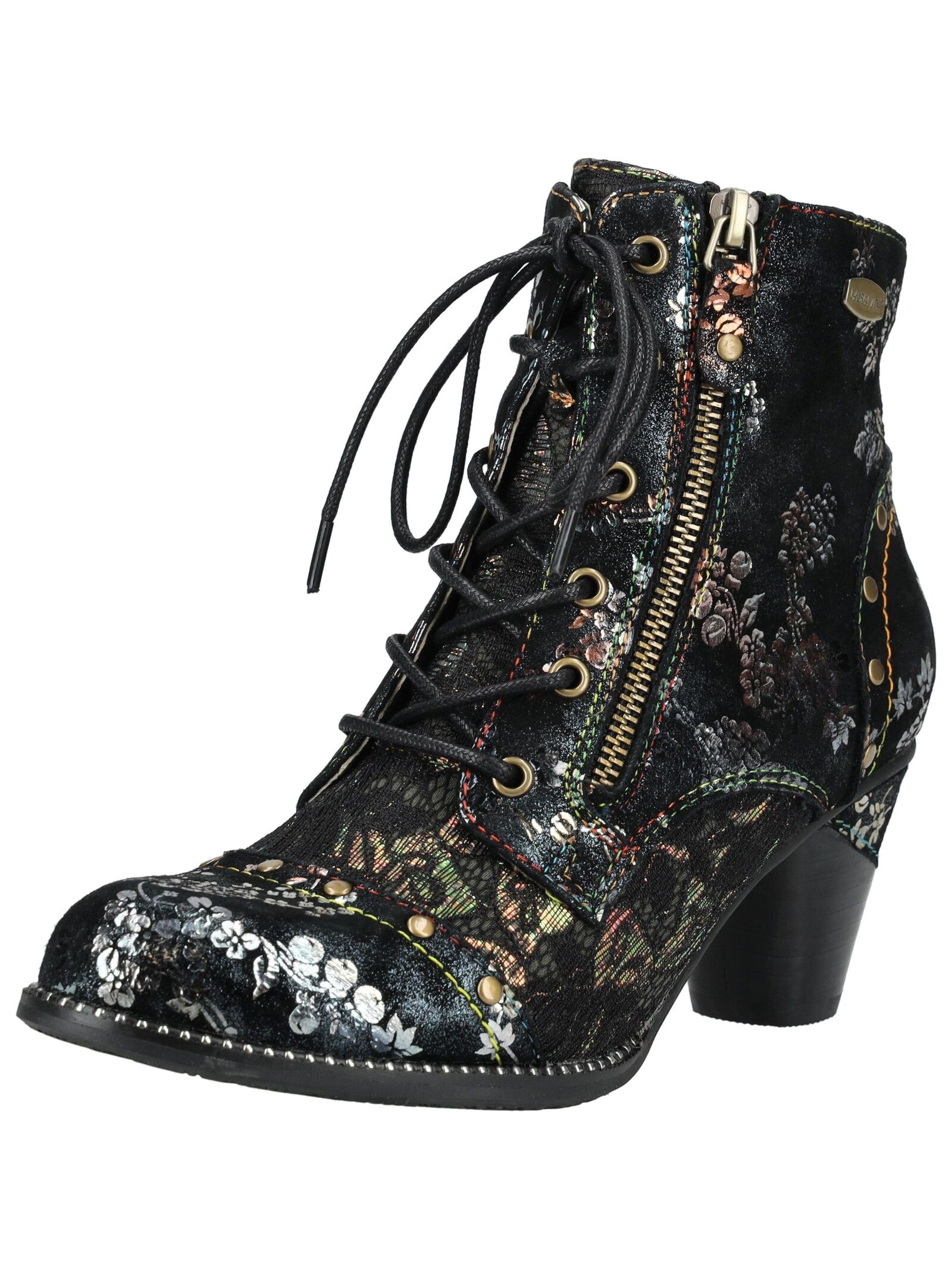 LAURA VITA Schnürstiefelette "LAURA VITA Stiefelette Leder/Textil" günstig online kaufen