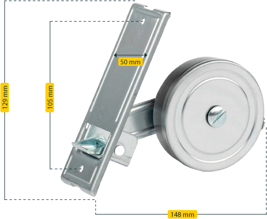 SCHELLENBERG Einlass-Gurtwickler »für das Rollladensystem Maxi, Lochabstand 10,5 cm, Unterputz-Montage«, für Rollladengurte mit 23 mm Breite