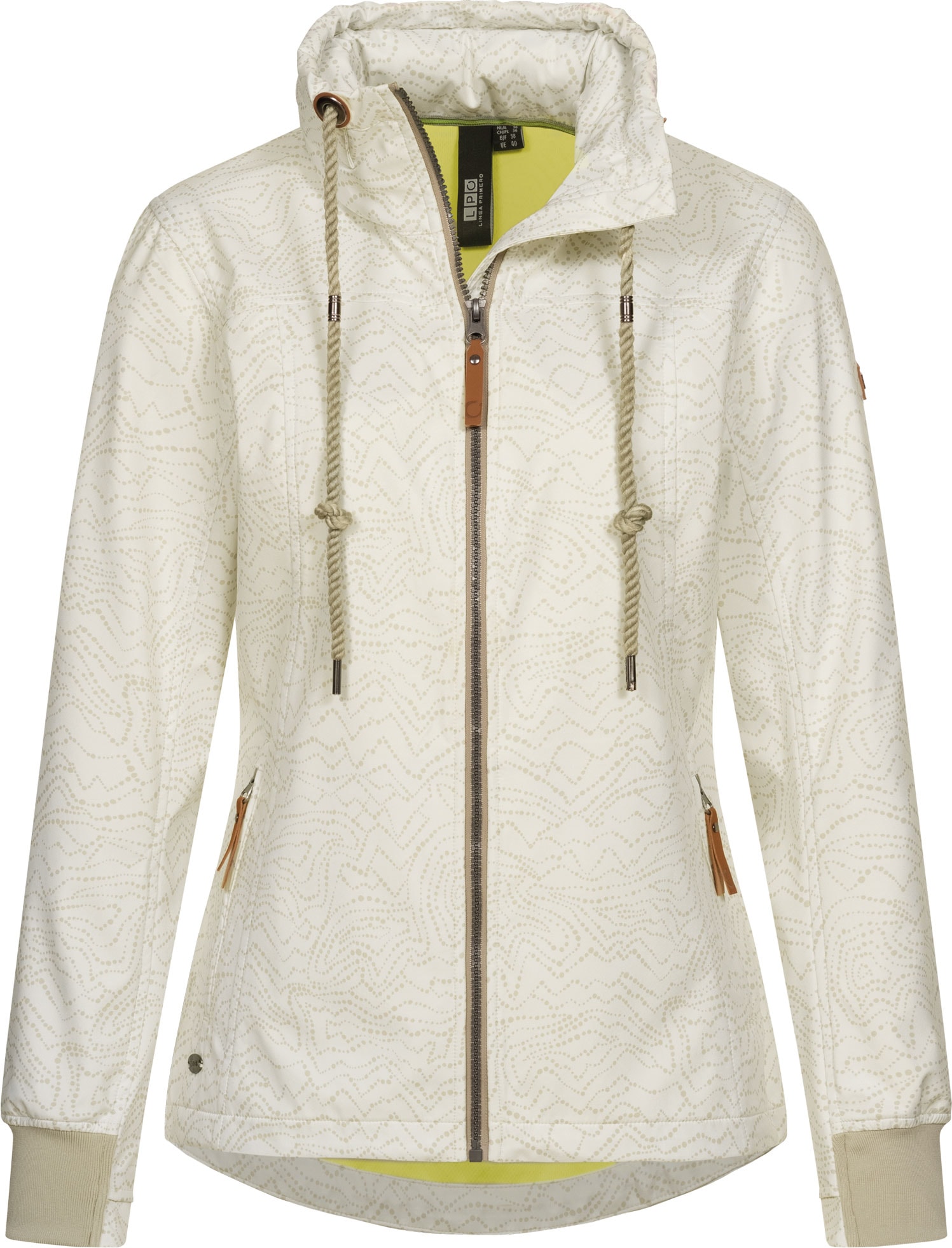 LPO Softshelljacke "SHELBY PEAK IV Women", leichte Softshelljacke mit All-Over-Print und abnehmbarer Kapuze