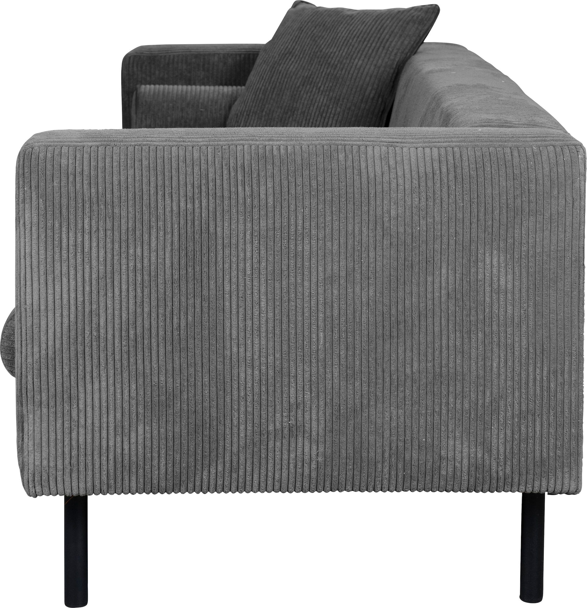 Guido Maria Kretschmer Home&Living 3-Sitzer »Lillibeth Designsofa mit Wellenunterfederung, Maße B/T/H: 218/74/83 cm«, Zierkissen als Wendekissen, Bezug Samtoptik oder Cord