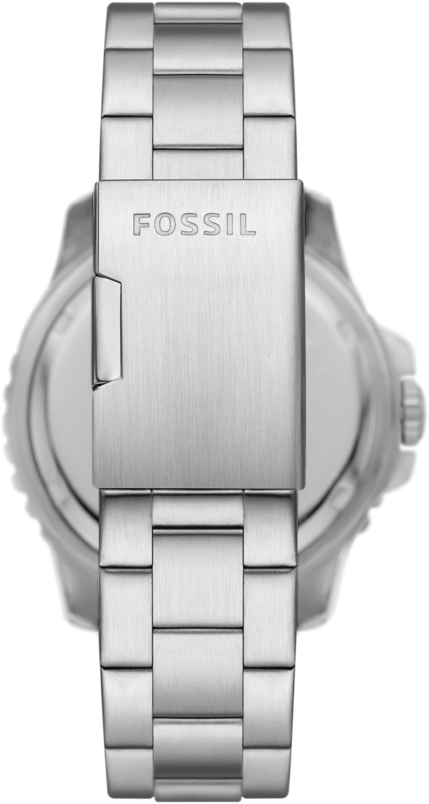 Fossil Quarzuhr »FOSSIL BLUE GMT«, Armbanduhr, Herrenuhr, Edelstahlarmband, analog, Tag, 2. Zeitzone