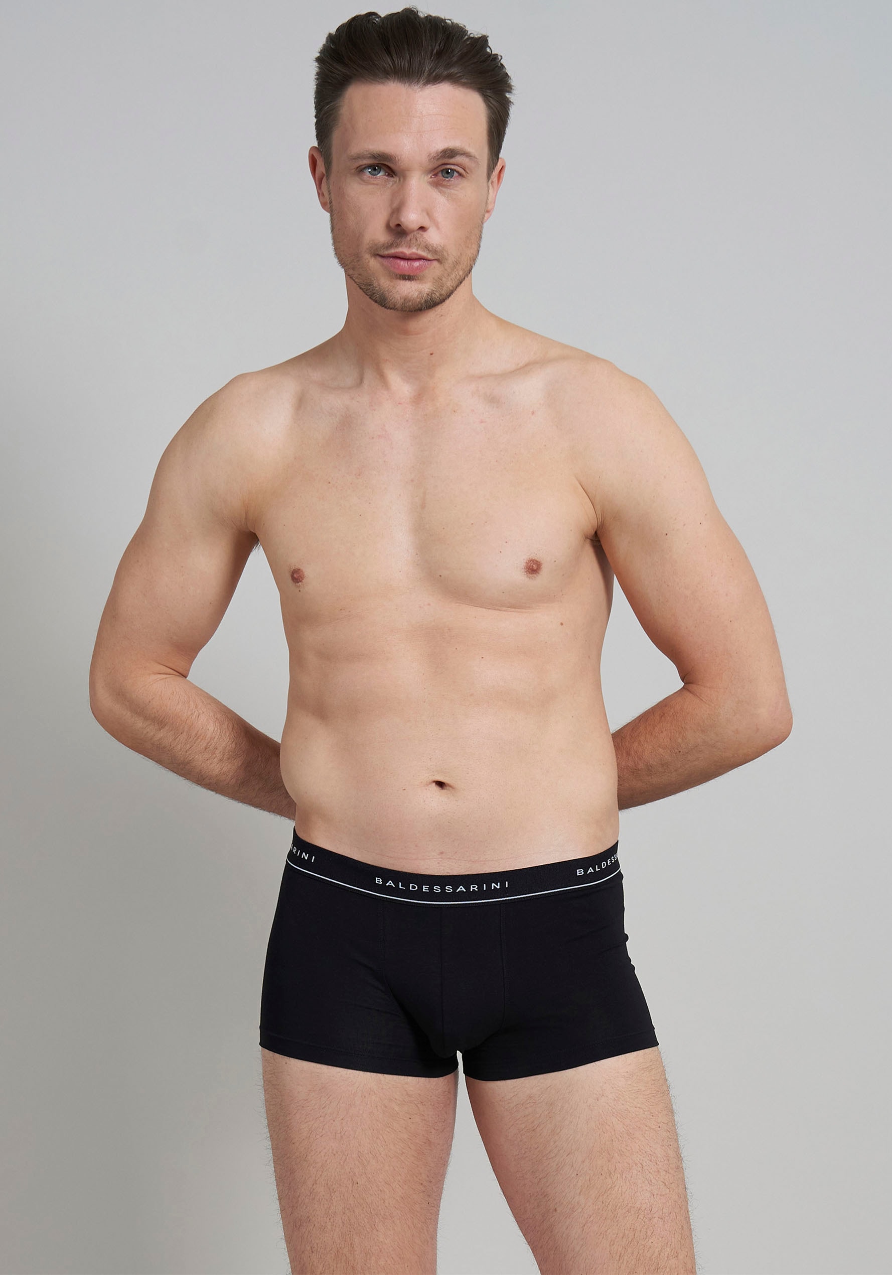 BALDESSARINI Boxer »Short Pants«, (3er-Pack), mit Logo-Bund