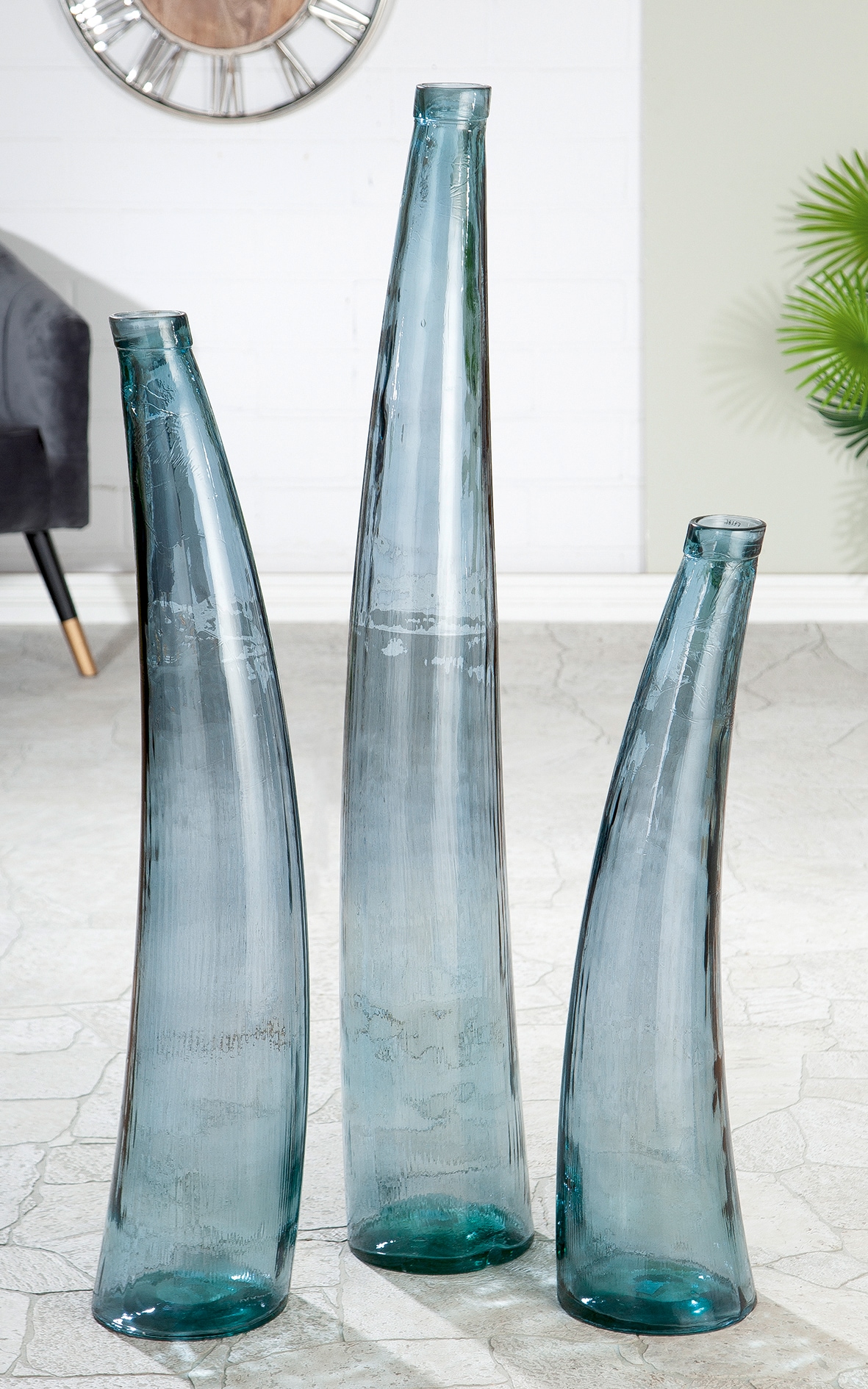 GILDE Bodenvase »Corno«, (1 St.), aus Glas, Höhe ca. 80 cm