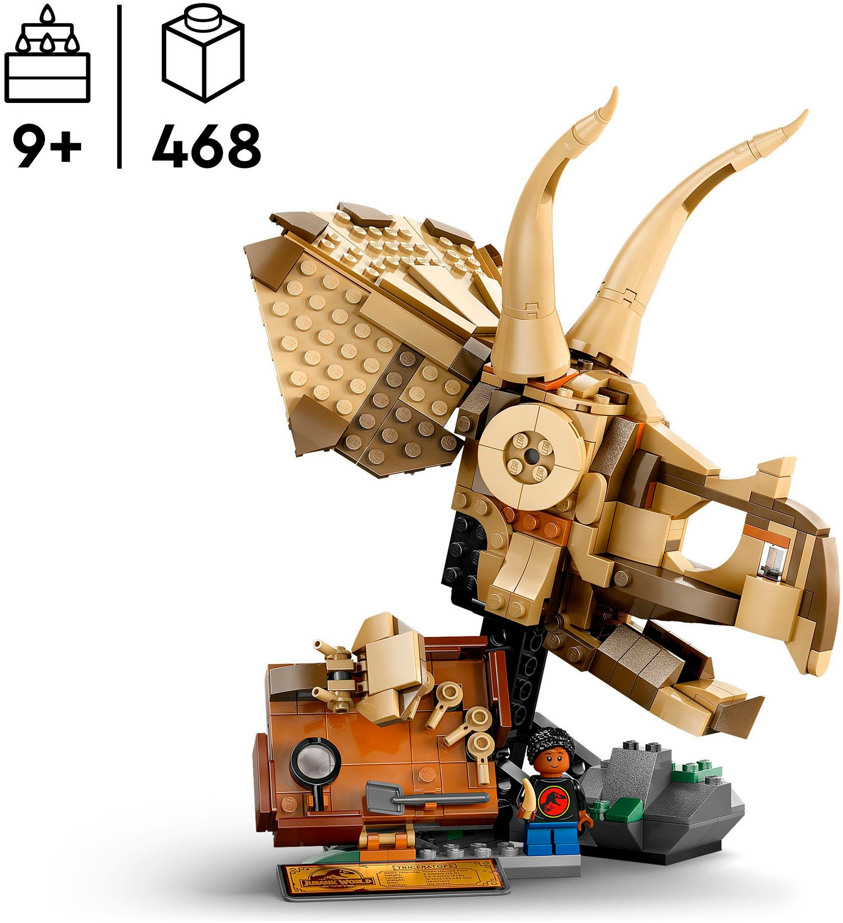 LEGO® Konstruktionsspielsteine »Dinosaurier-Fossilien: Triceratops-Schädel (76969)«, (468 St.), LEGO Jurassic WorldLEGO DUPLO Town; Made in Europe Made in Europe