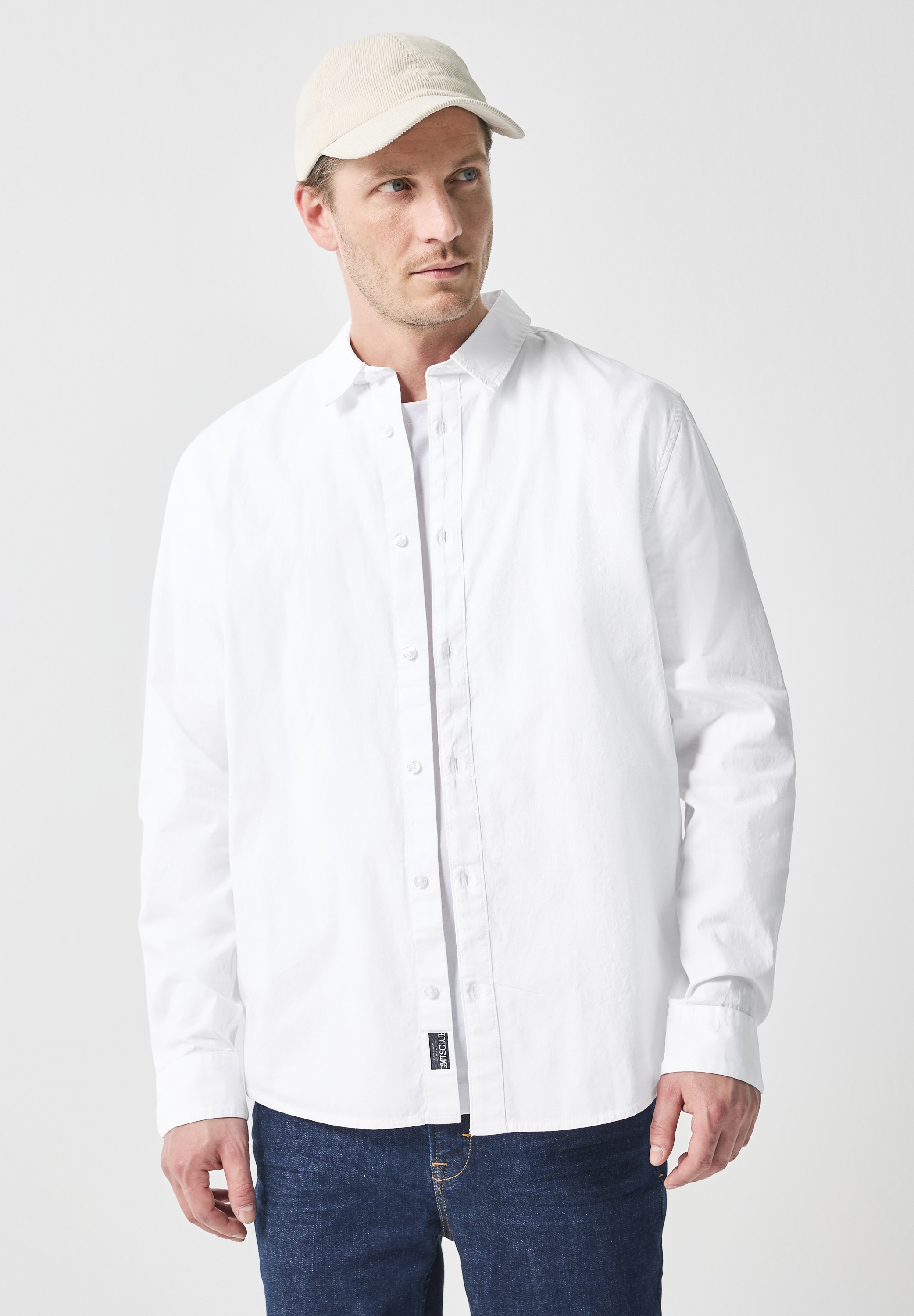 STREET ONE MEN Langarmhemd, aus reiner Baumwolle