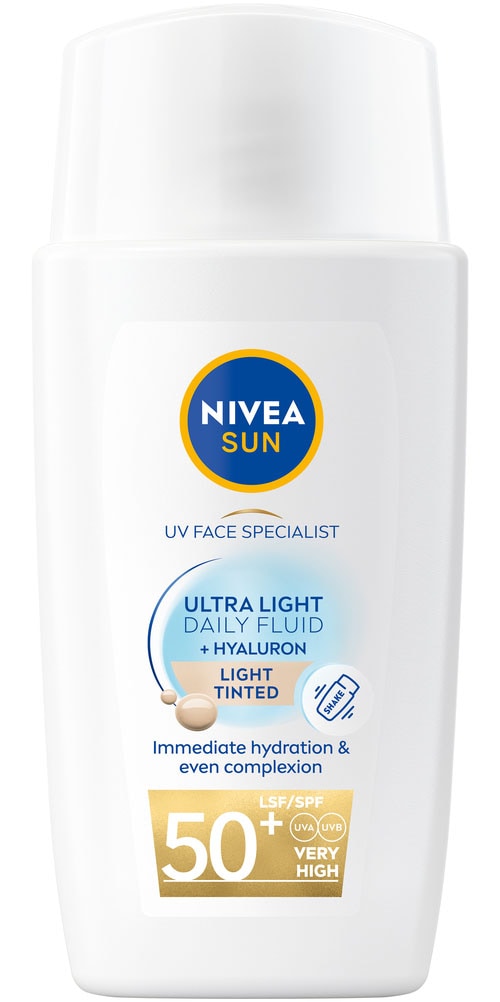 Nivea Sonnenschutzfluid »NIVEA SUN UV Gesicht Fluid LSF 50+ schützt helle Haut vor UV-Strahlen.«