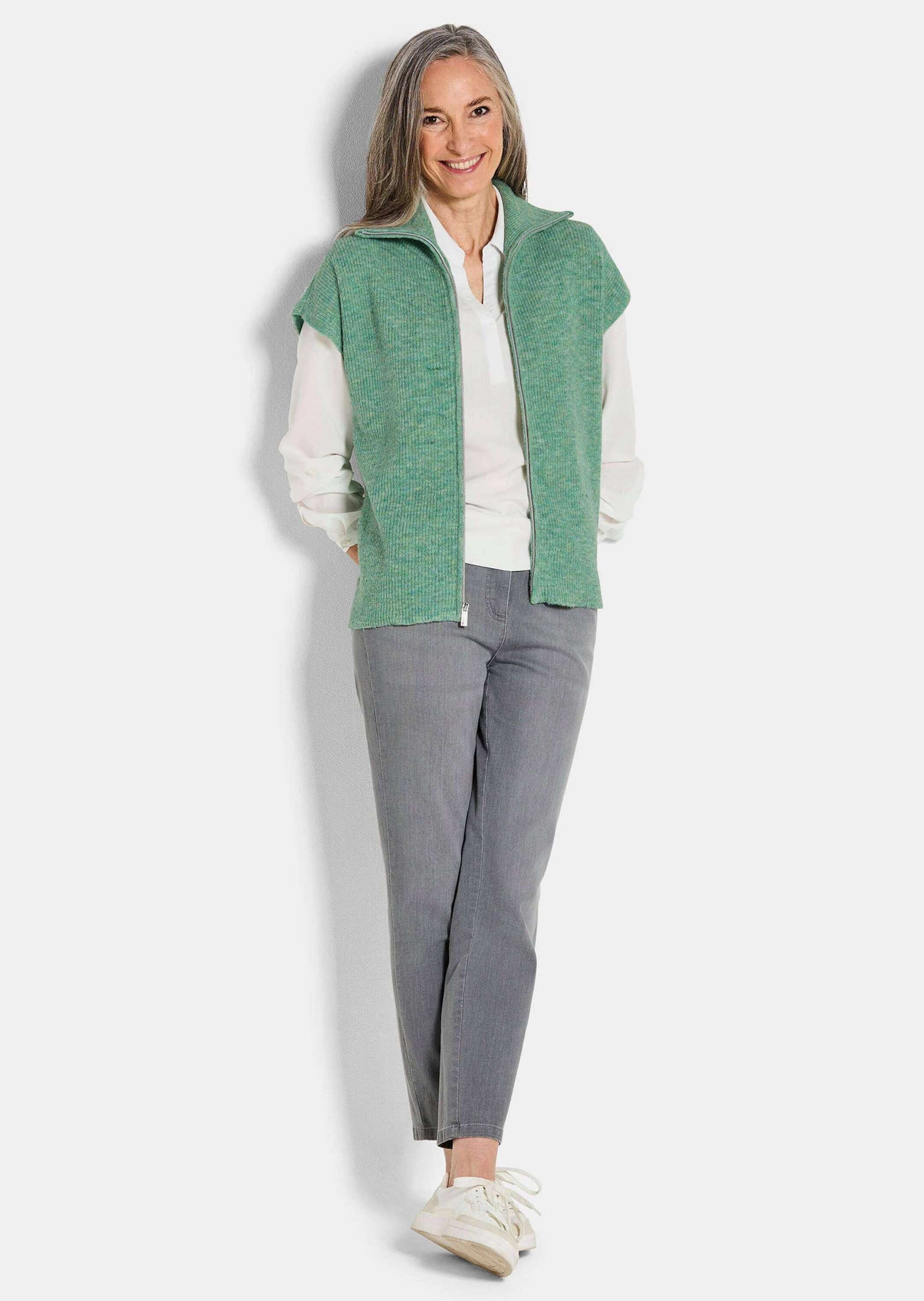 GOLDNER Kurzweste "Melierte Weste mit Reißverschluss" günstig online kaufen