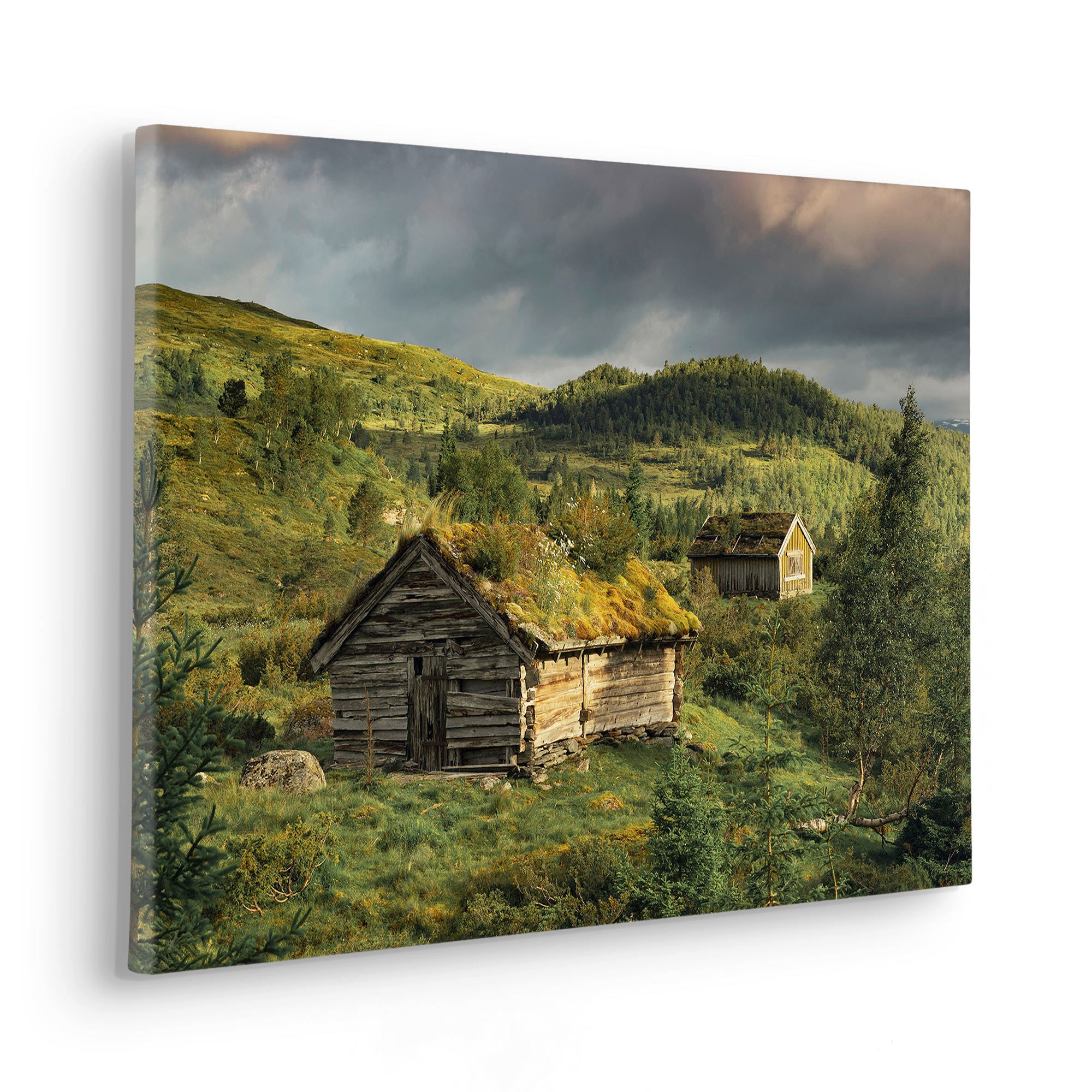 Komar Leinwandbild "Rustic Charme - Größe 60 x 40 cm", Baum-Blätter-Natur-B günstig online kaufen