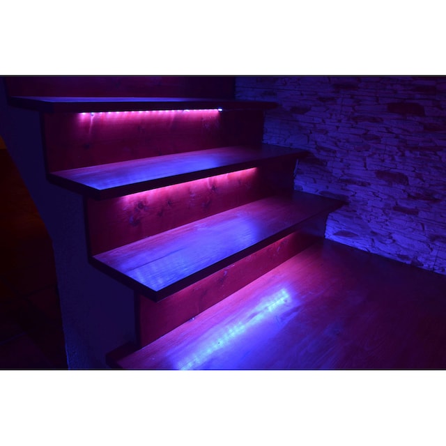 näve LED-Streifen »Stripe«, 1 St.-flammig, LED Stripe RGB, 5m, Infrarot- Fernbedienung, IP20, Dimmbar, 19W | BAUR