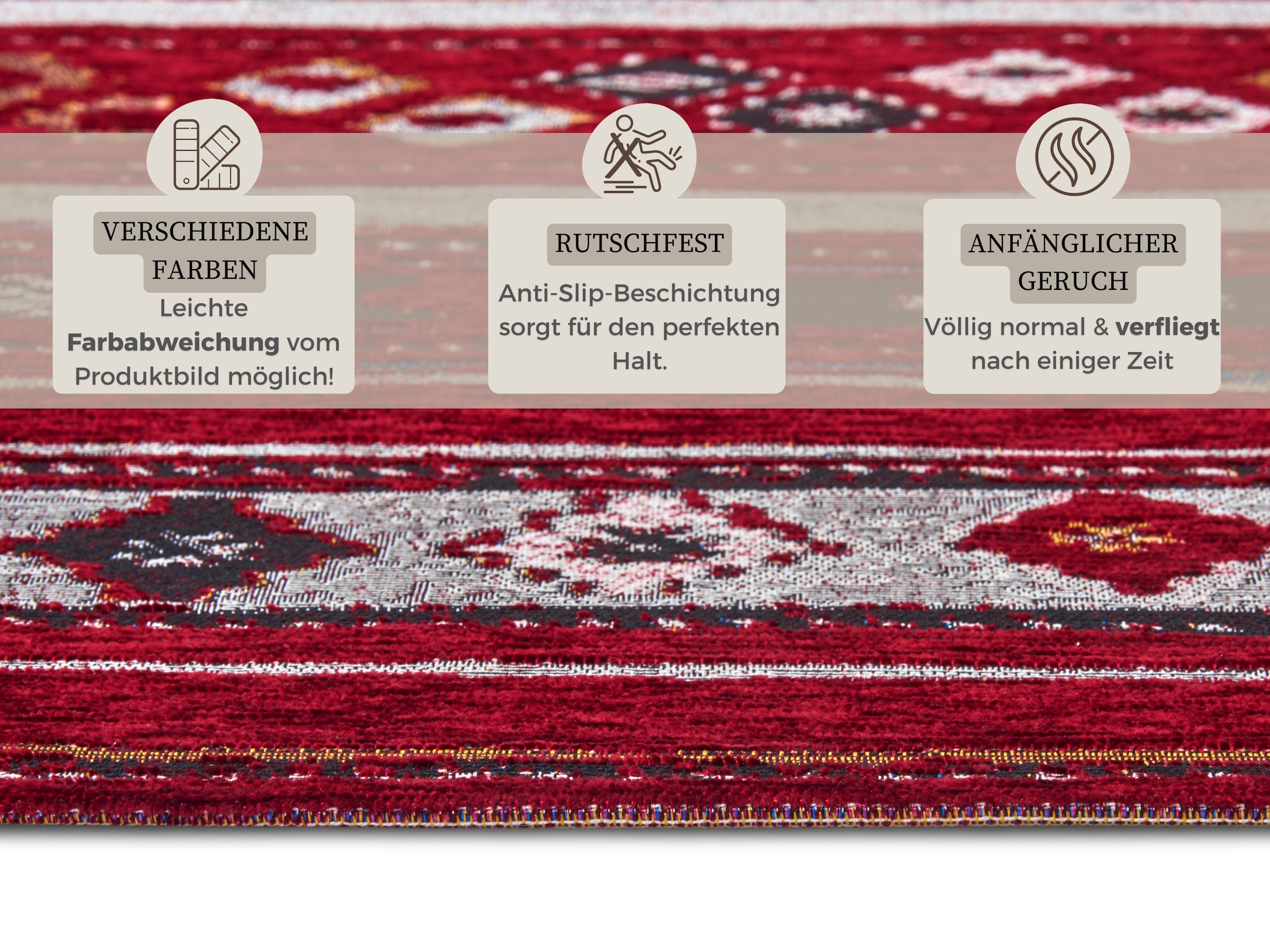 HANSE Home Teppich »Yara«, rechteckig, 5 mm Höhe, Flachgewebe robust, Anti-Slip, Boho Design, moderne Farben
