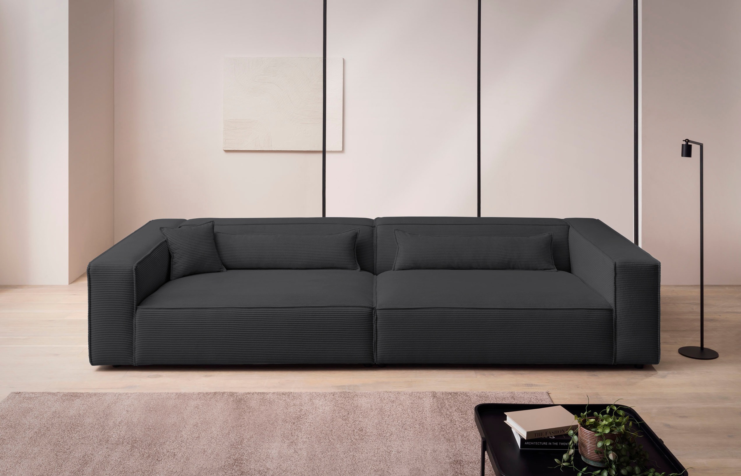 LeGer Home by Lena Gercke 3-Sitzer "PIARA XXL, Sofa mit Kedernaht in Cord, günstig online kaufen