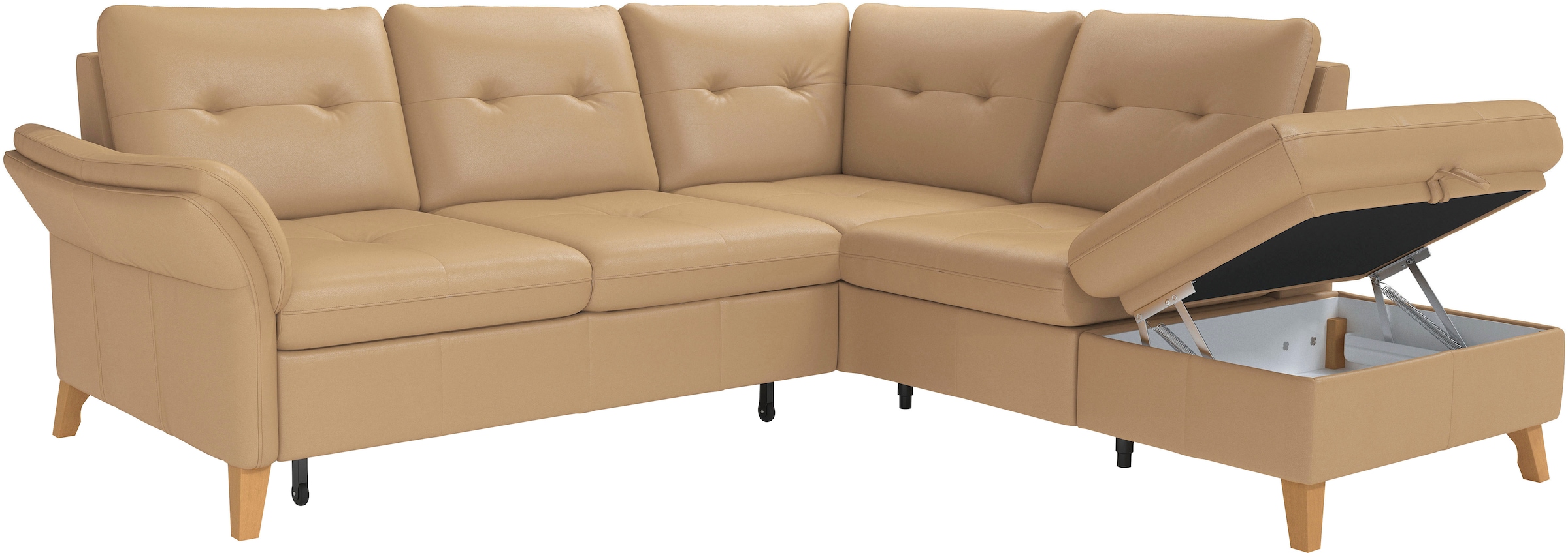 sit&more Ecksofa »Göteborg«, inkl. Sitztiefenverstellung, wahlweise mit Bettfunktion & Bettkasten
