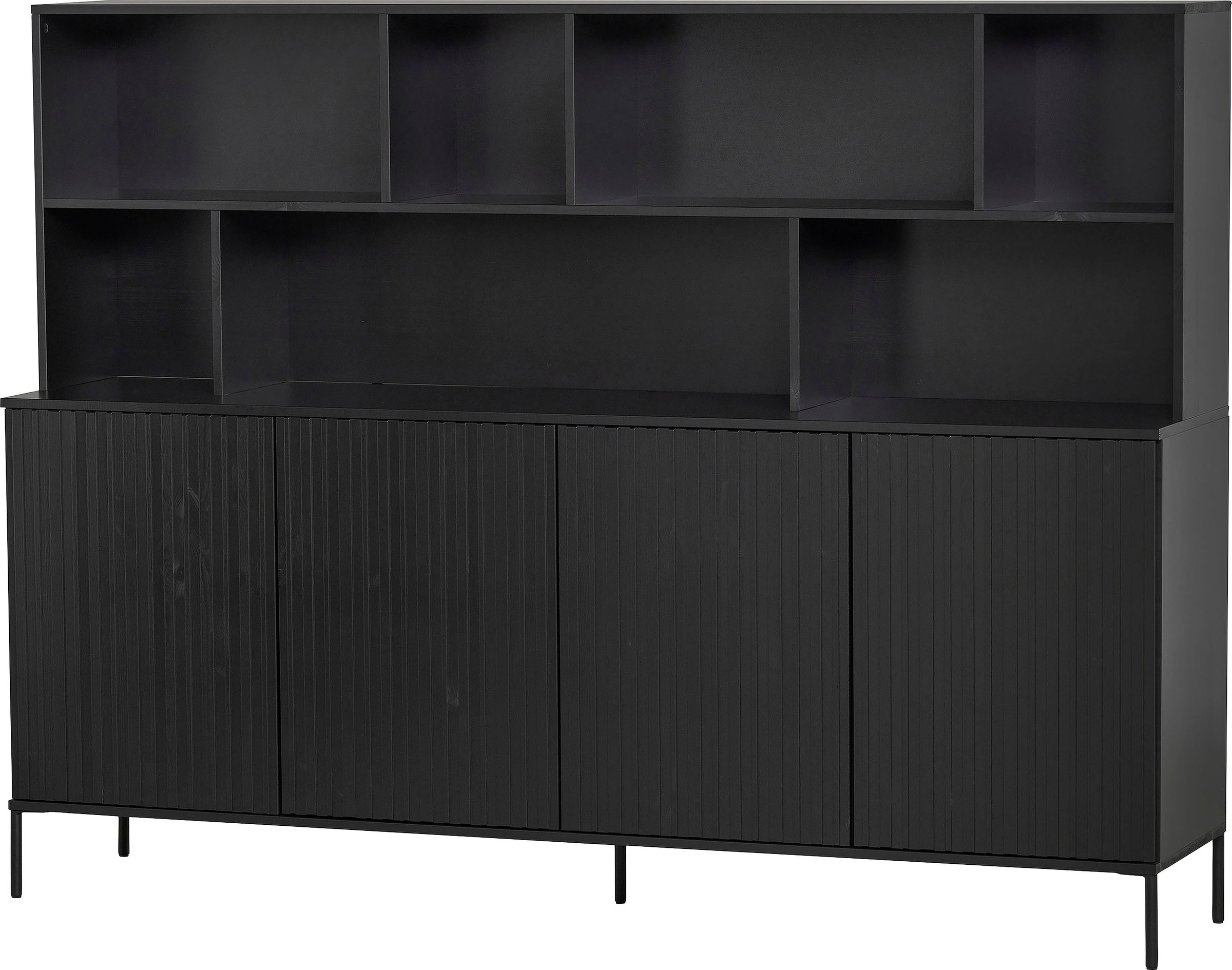WOOOD Buffet »Gravu«, viel Stauraum, Push-to-Open Funktion, H 150 cm x B 200 cm