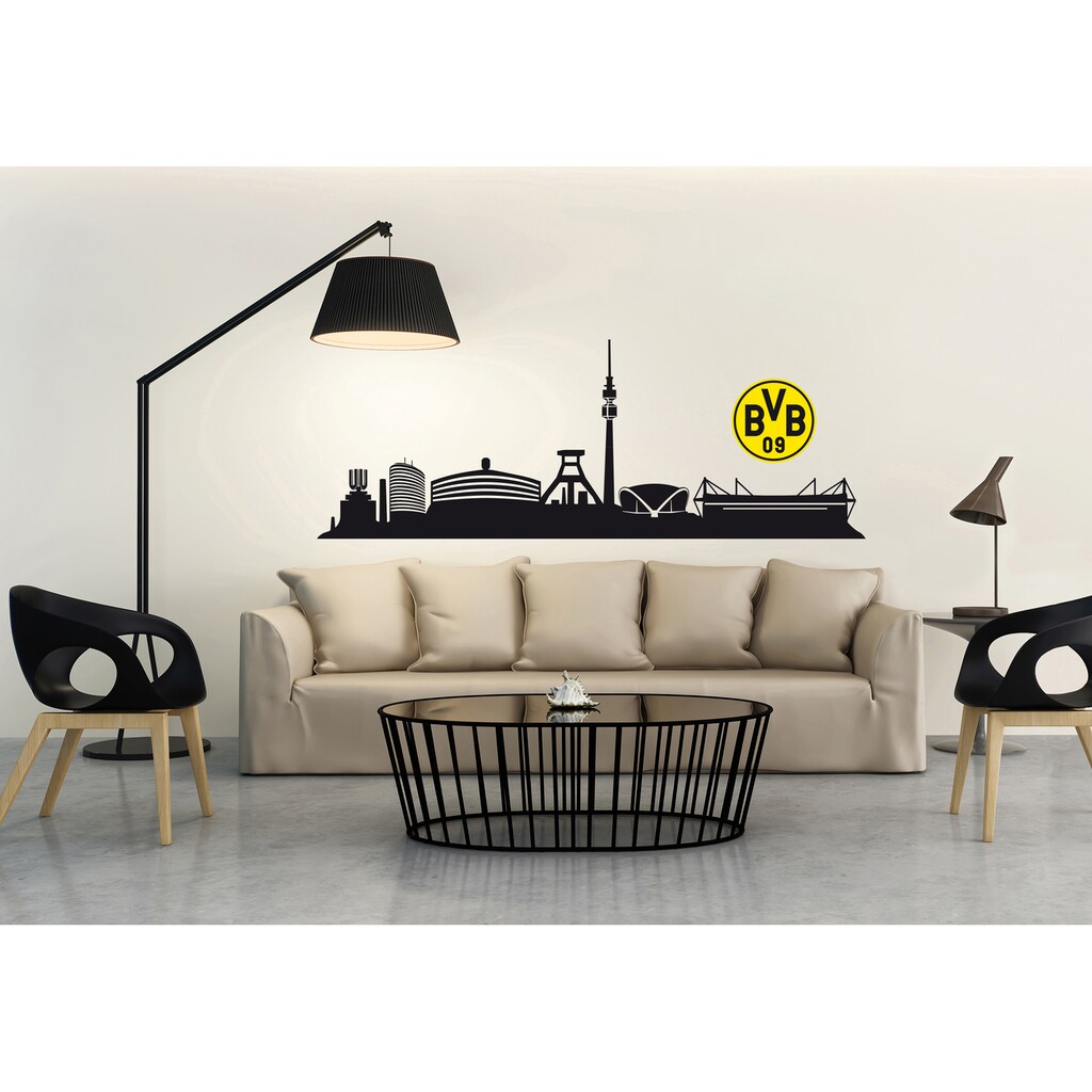 Wall-Art Wandtattoo »BVB Skyline mit Logo Fußball Sticker«, selbstklebend, entfernbar